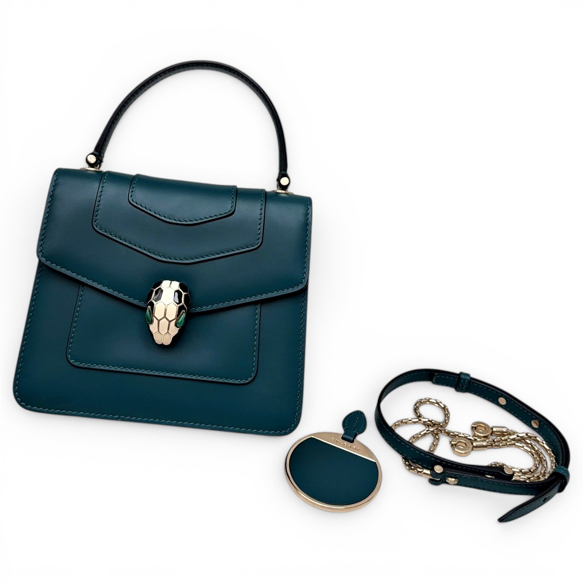 Serpenti leather handbag