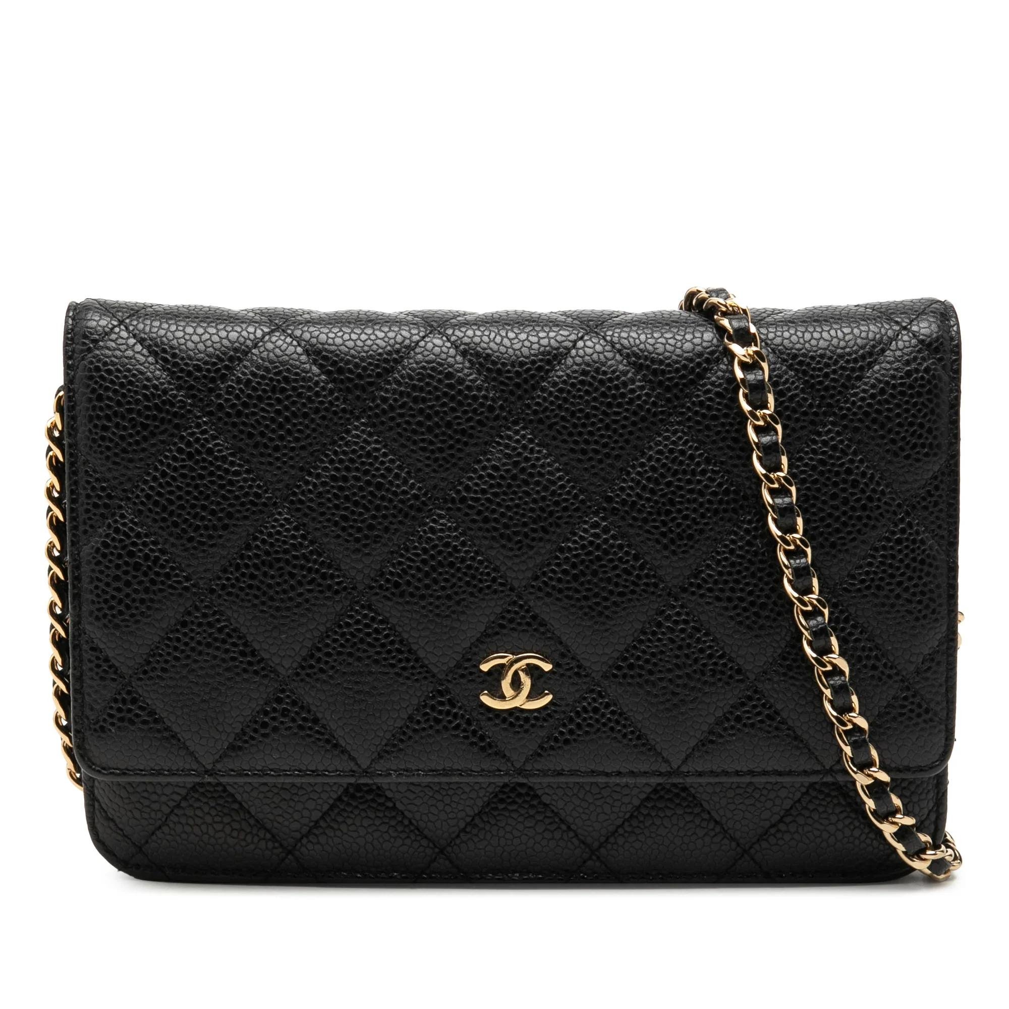 Wallet On Chain leather crossbody bag