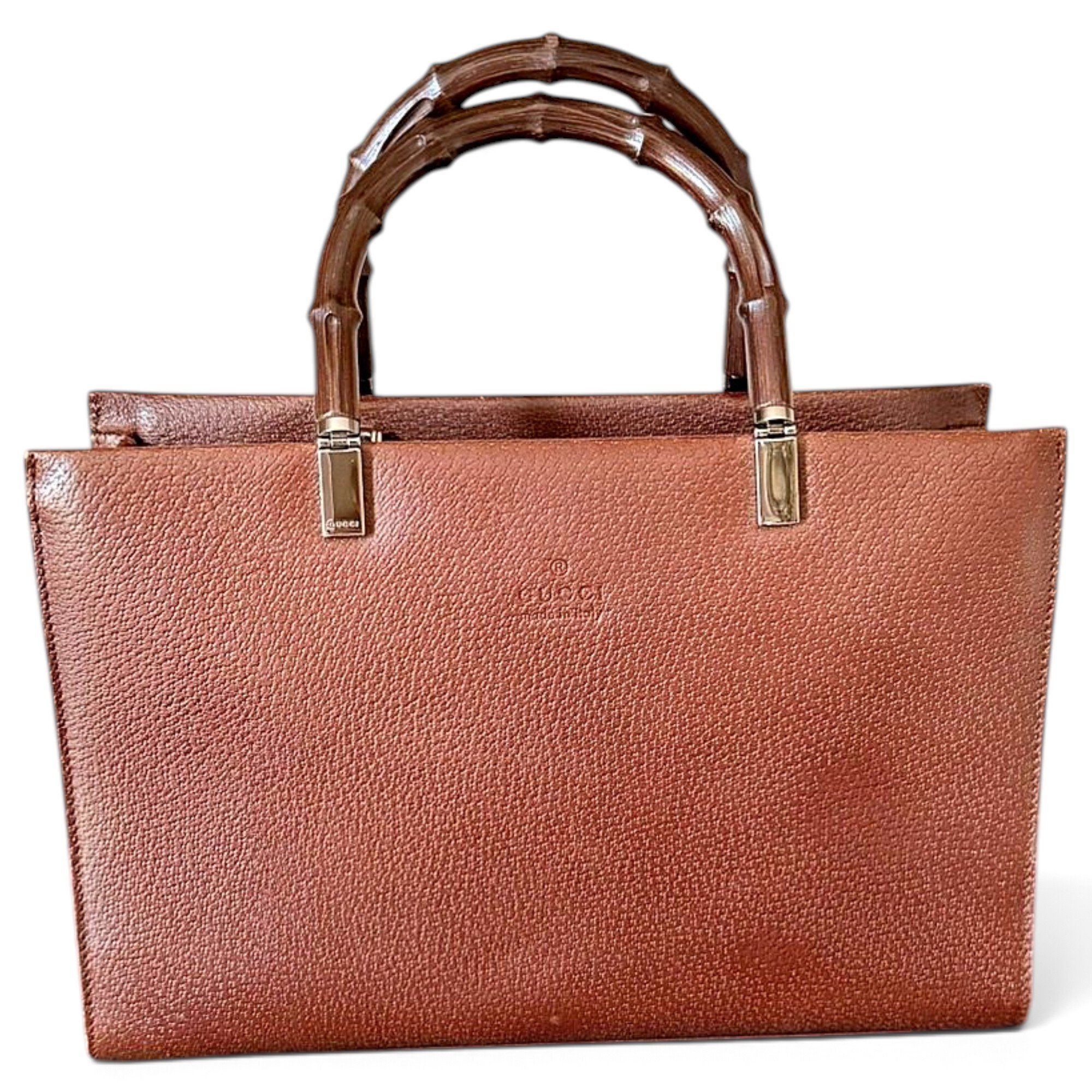 Vintage Bamboo leather handbag
