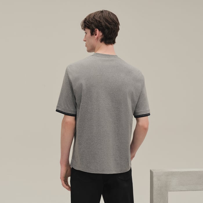 Gris "Piqures Sellier" T-shirt