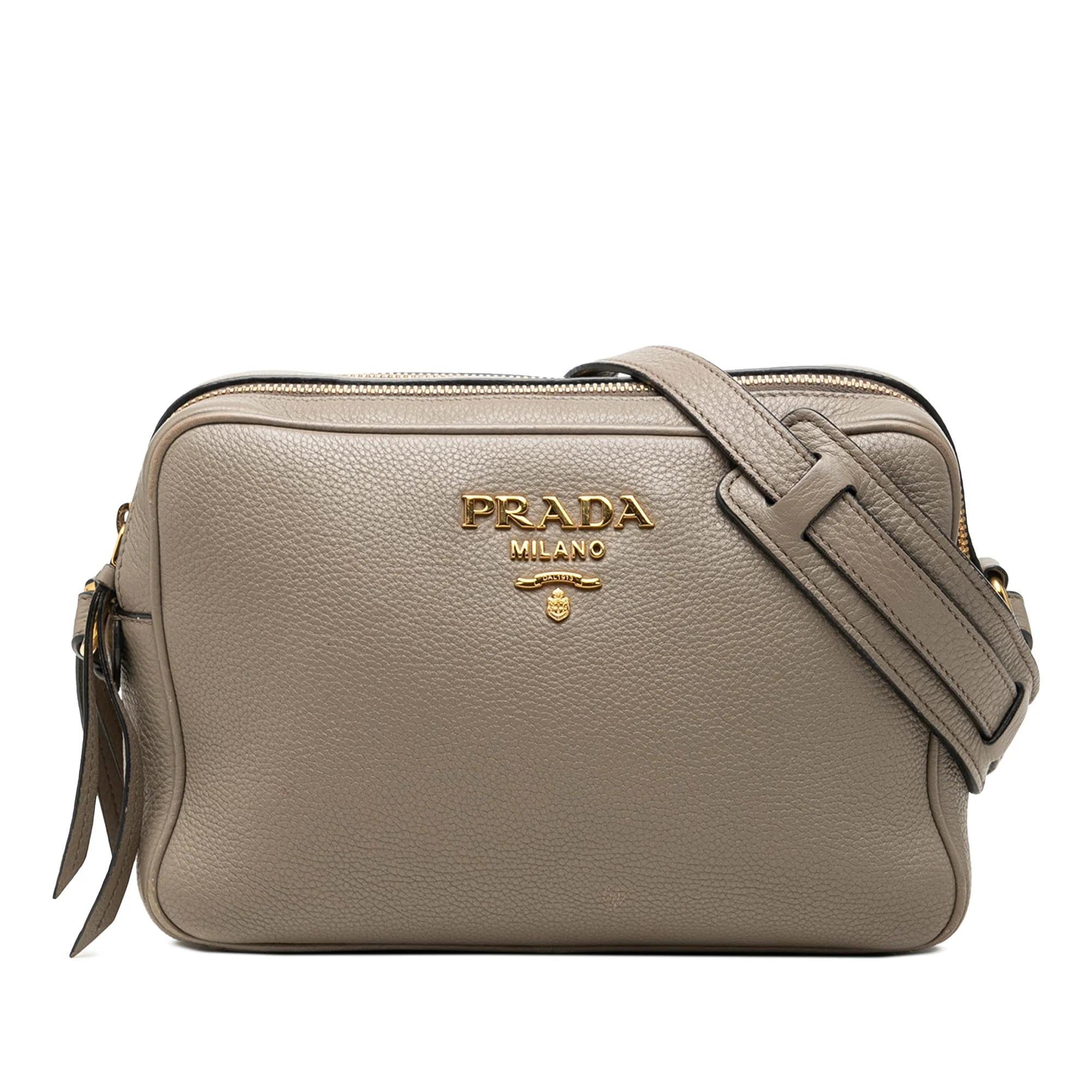 Double leather handbag