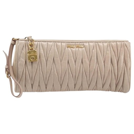 Leather clutch bag