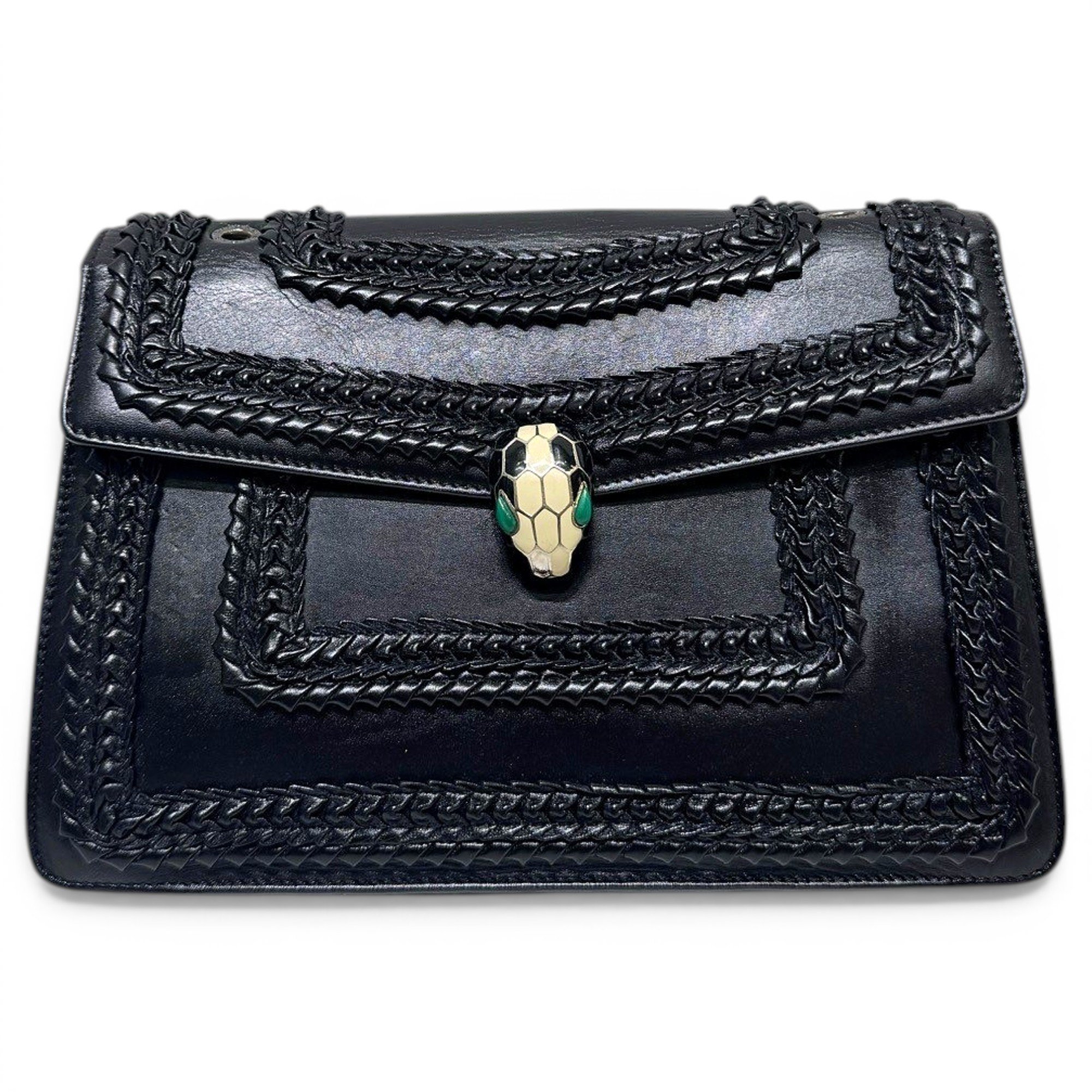 Serpenti leather handbag