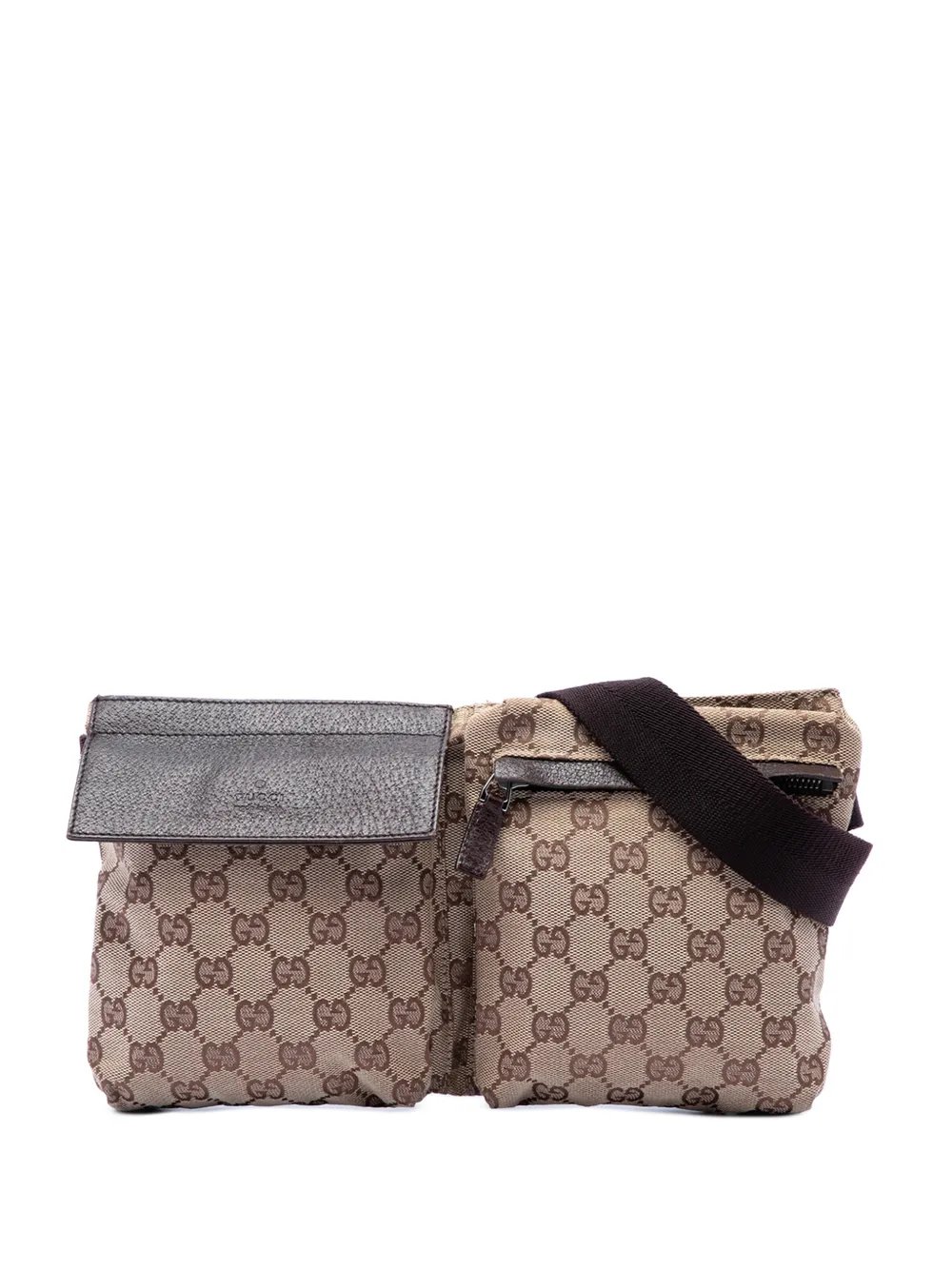 2000-2015 GG Canvas Double Pocket belt bag