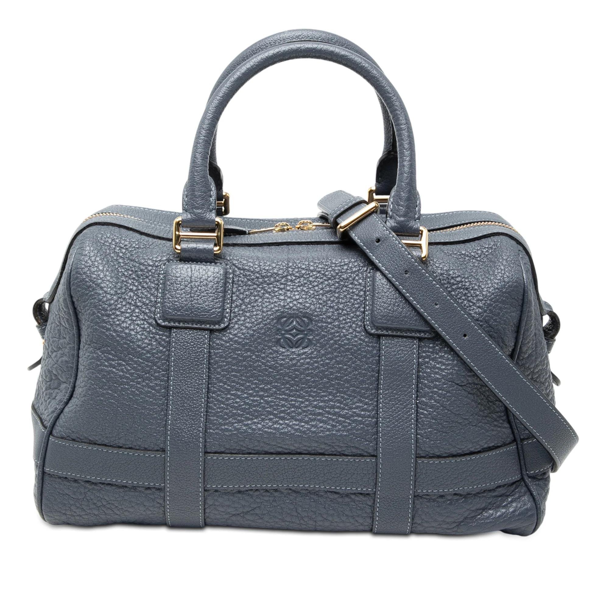 Anagram leather satchel