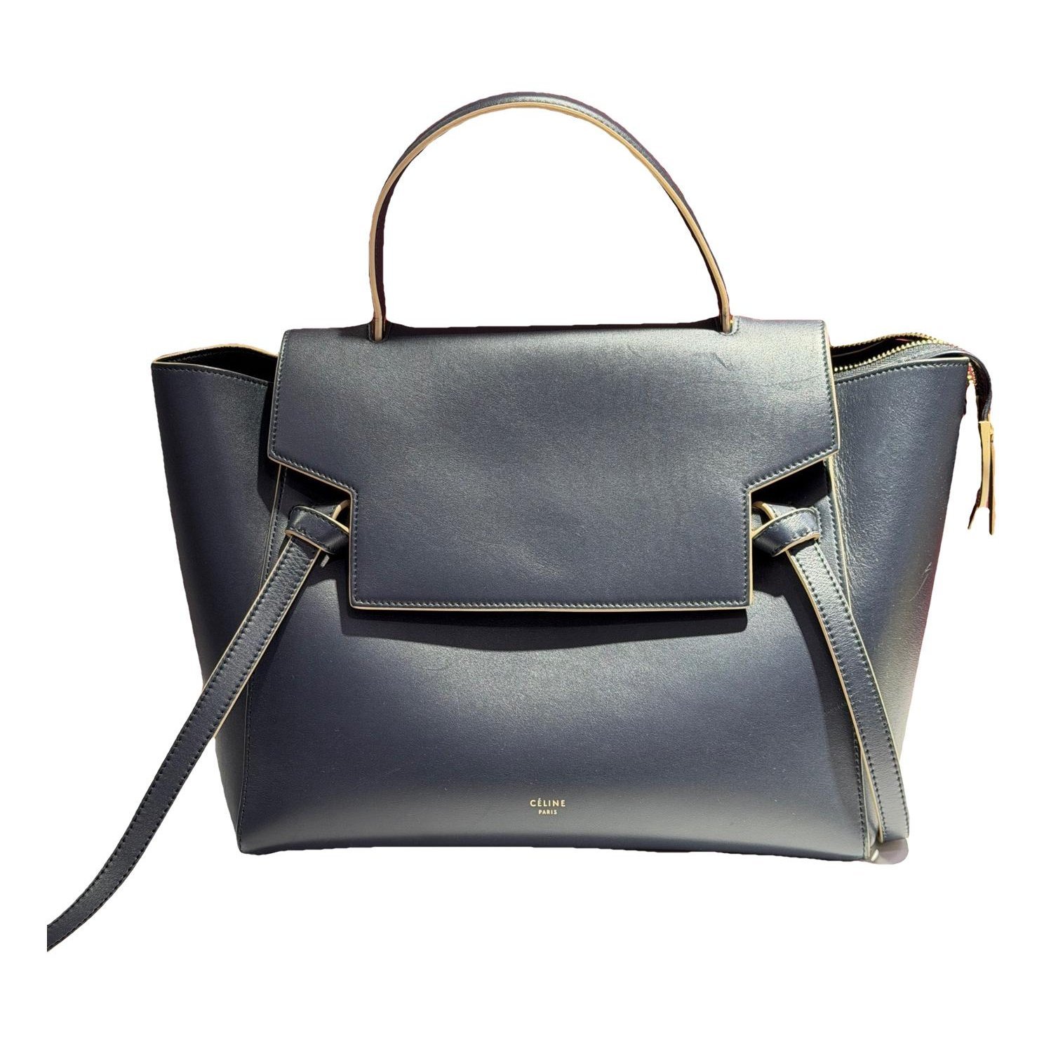 Belt leather handbag