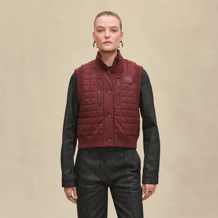 Rouge H Quilted Sleeveless Bomber Jacket