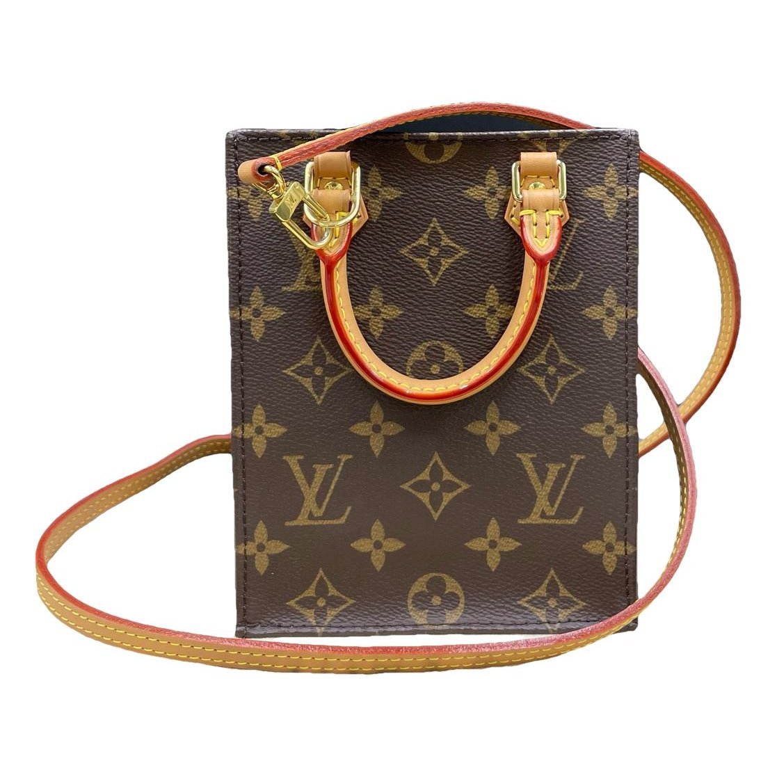 Plat leather handbag