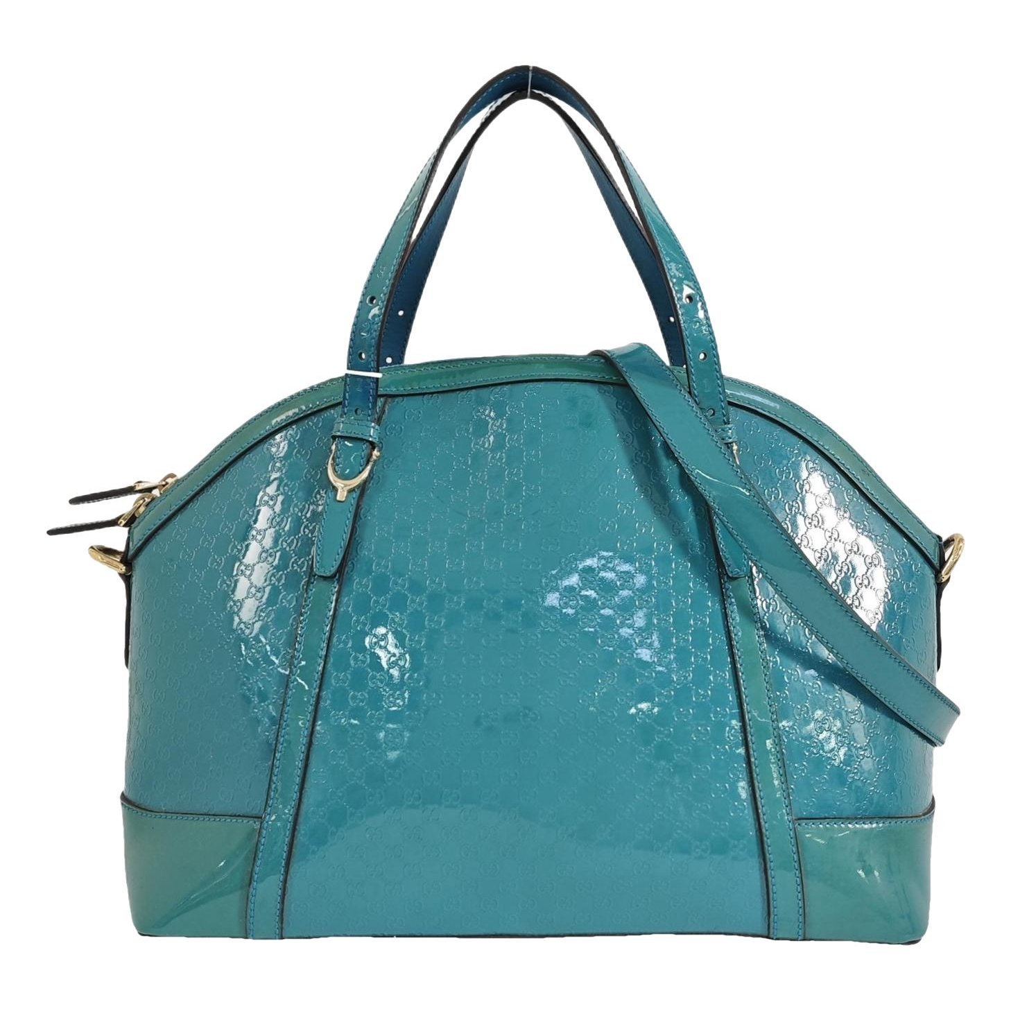 Patent leather handbag