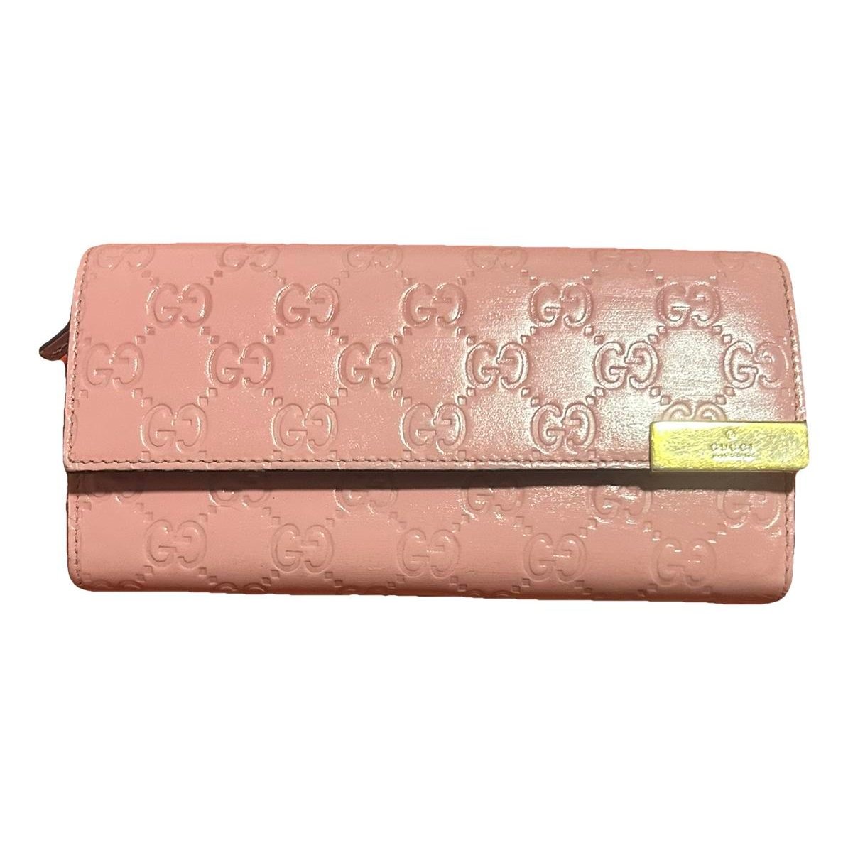 Interlocking leather clutch bag