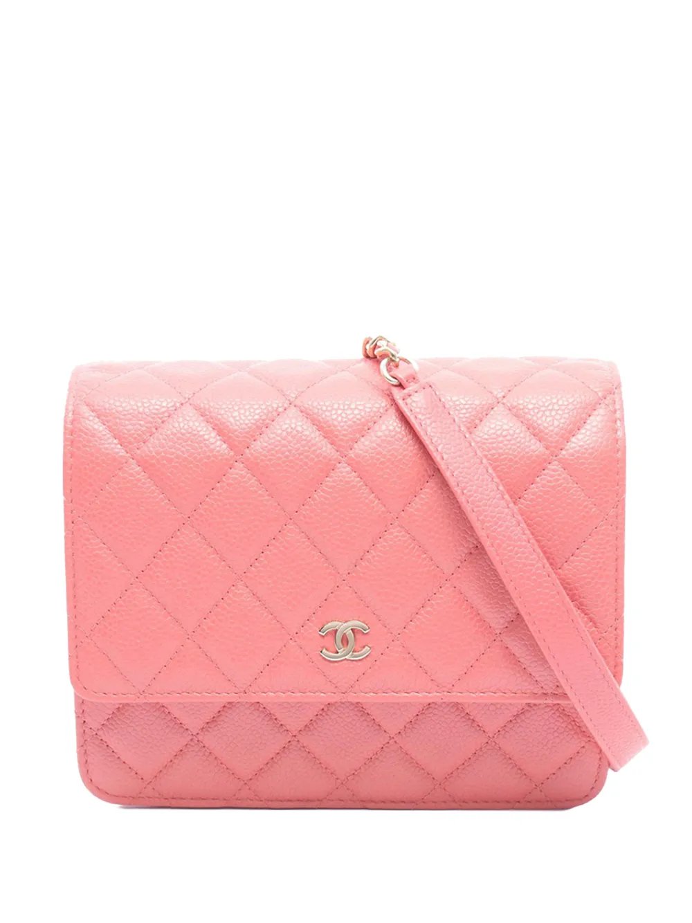 2018 Classic Square Caviar Wallet on Chain crossbody bag