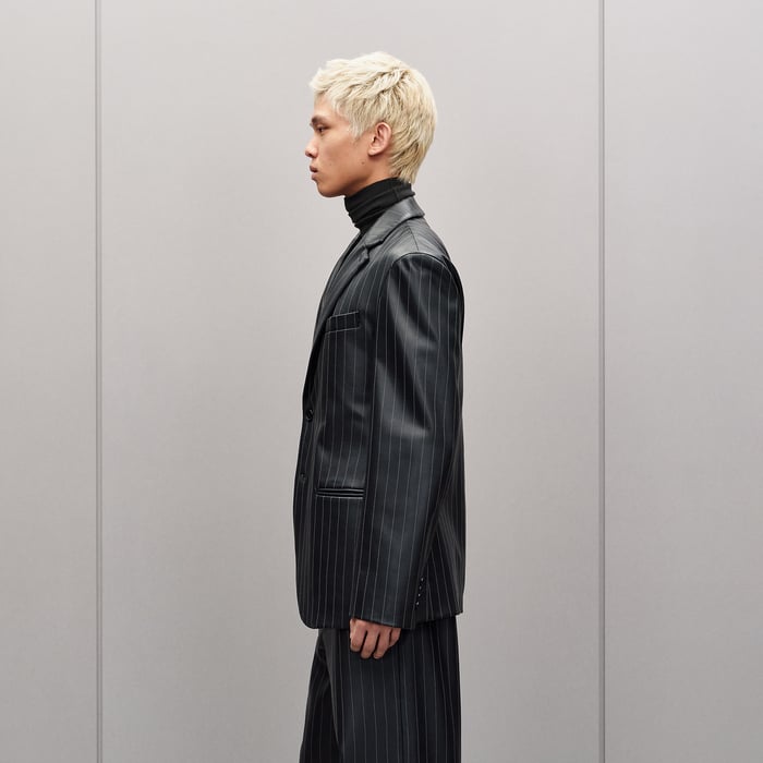 Marine "Pinstripe" Stadium Jacket, Long Model