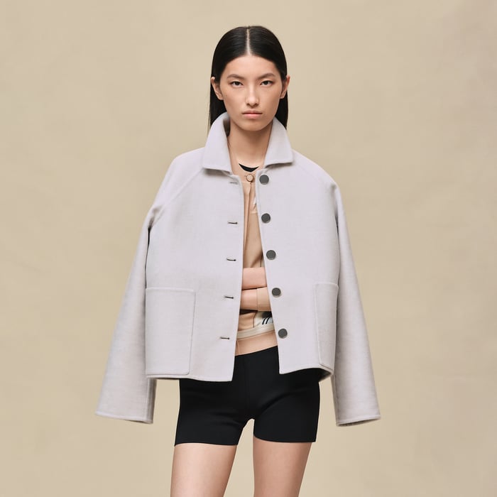 Gris Pervenche Cashmere Jacket