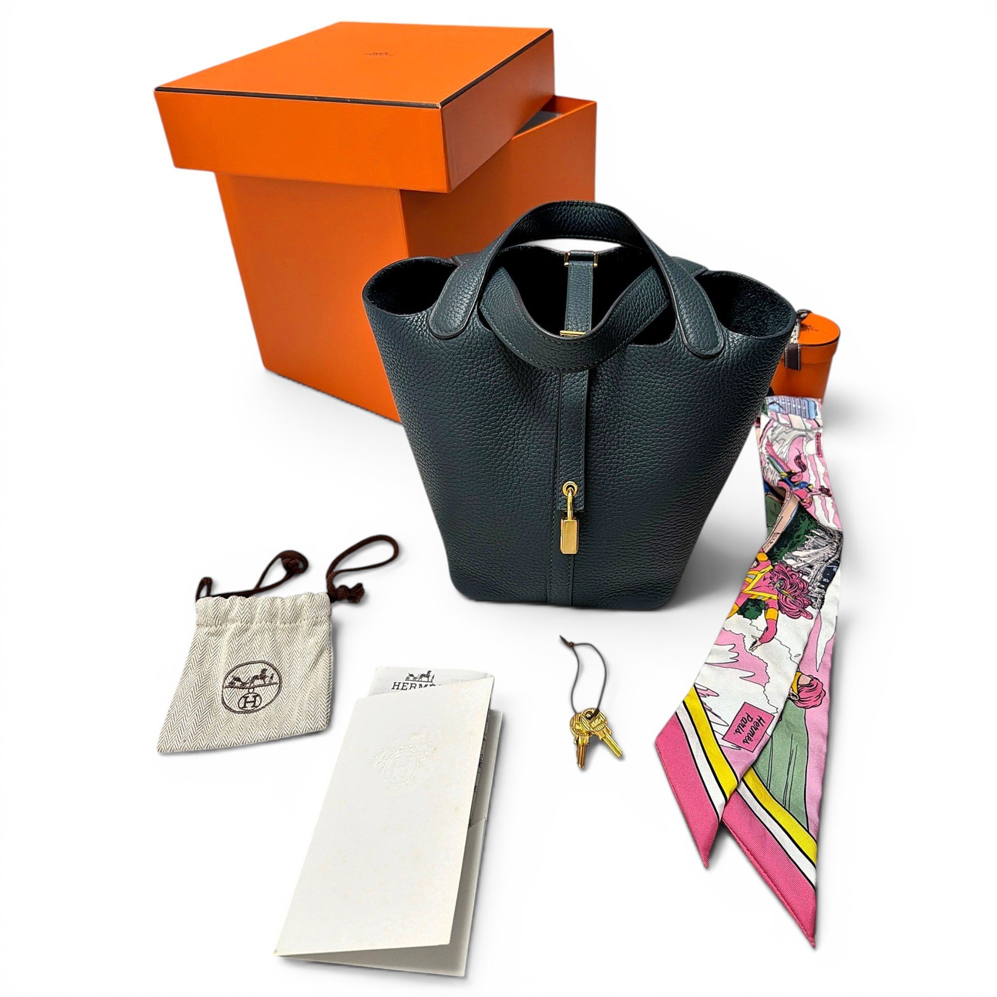 Picotin leather handbag