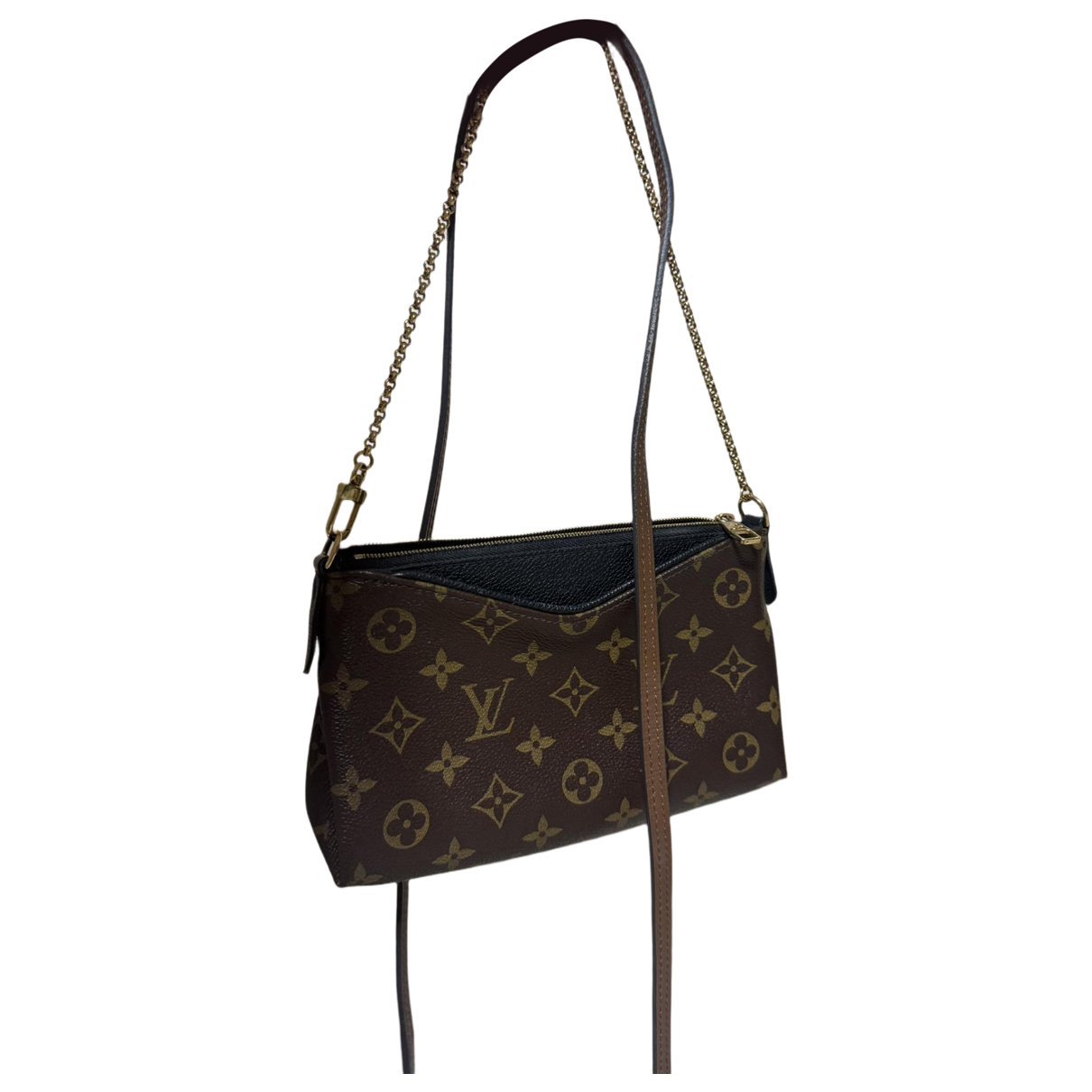 Leather clutch bag