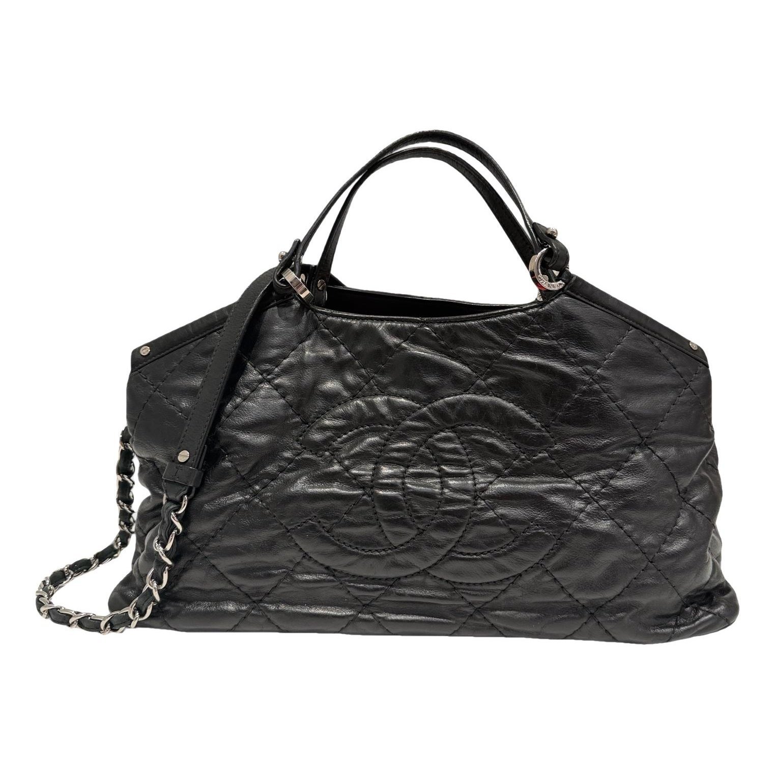 Trendy CC Bowler leather handbag