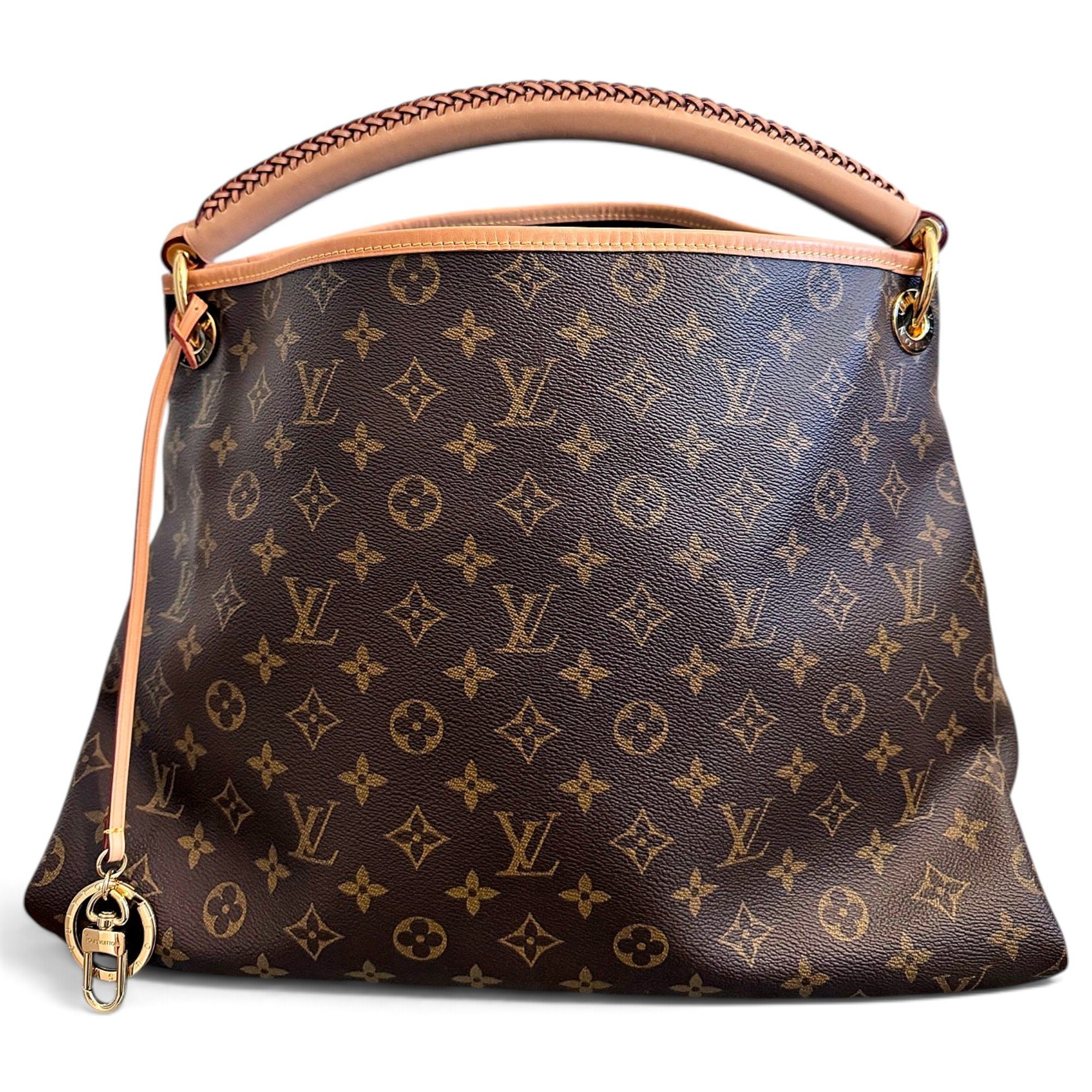 Artsy leather handbag