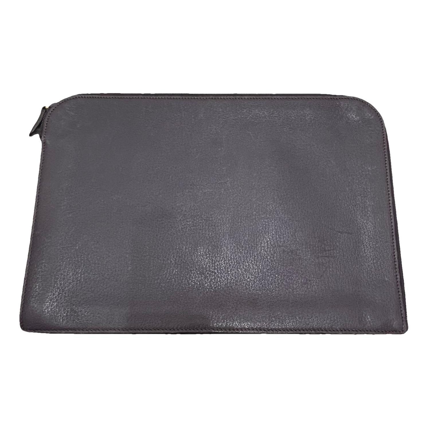 Leather clutch bag