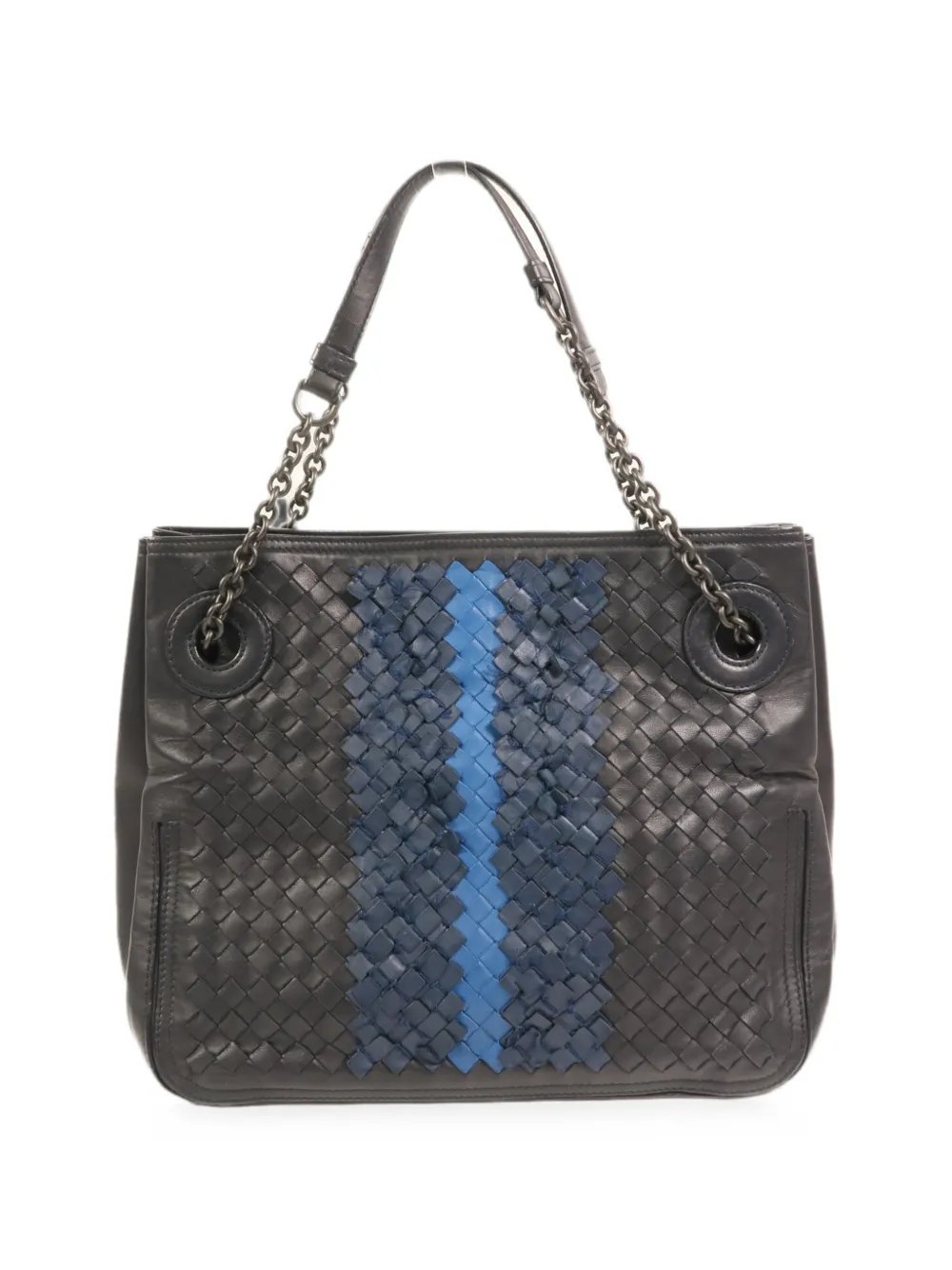 Intrecciato-leather shoulder bag