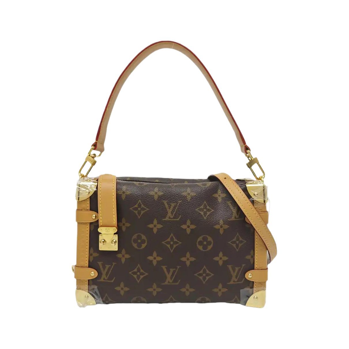 Side Trunk leather crossbody bag