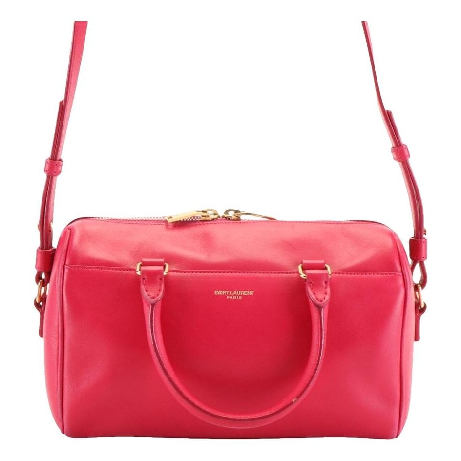 Duffle leather satchel
