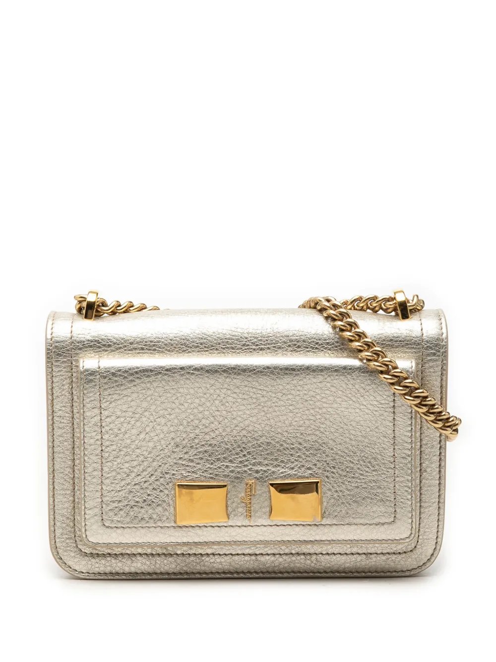 2000-2026 Small Metallic Leather Ginevra shoulder bag