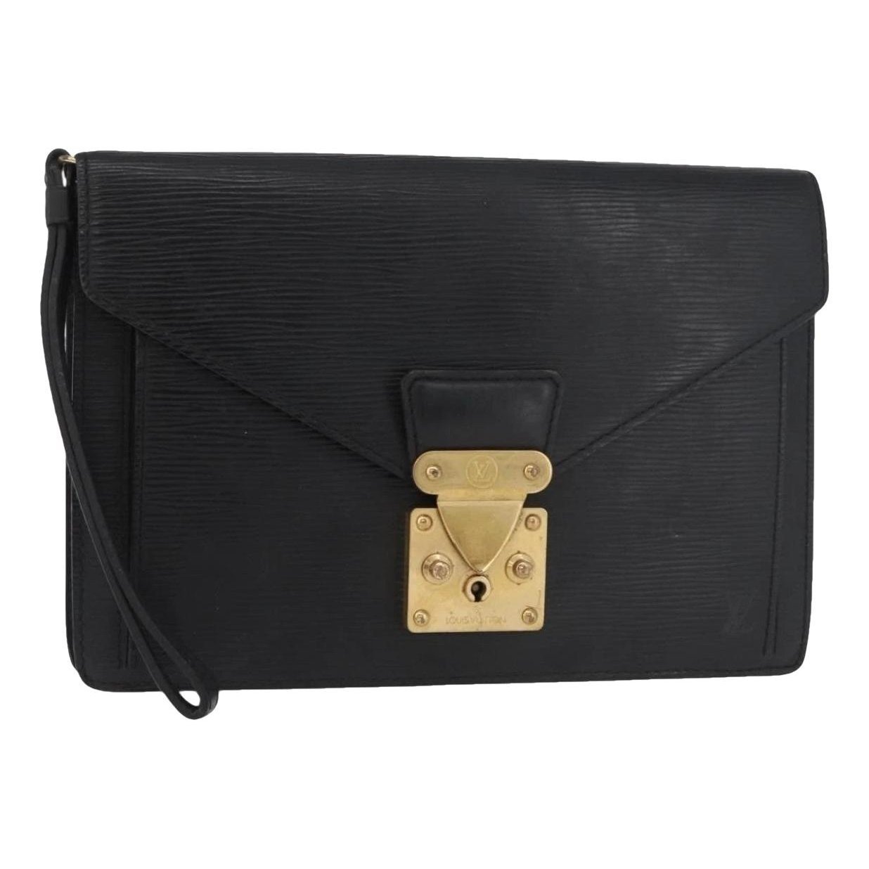 Leather clutch bag