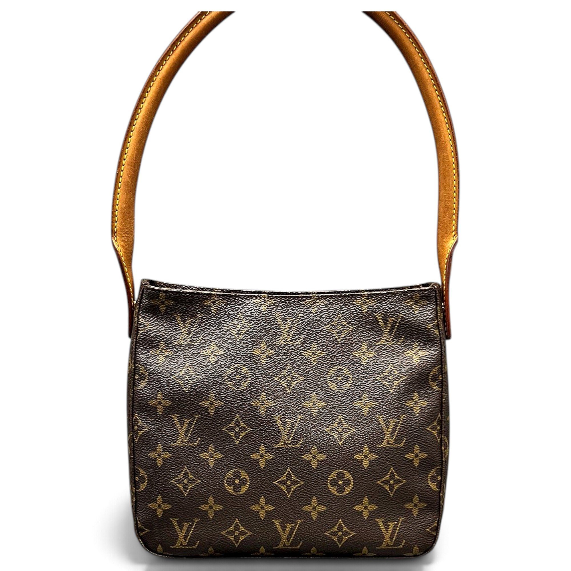 Looping leather handbag