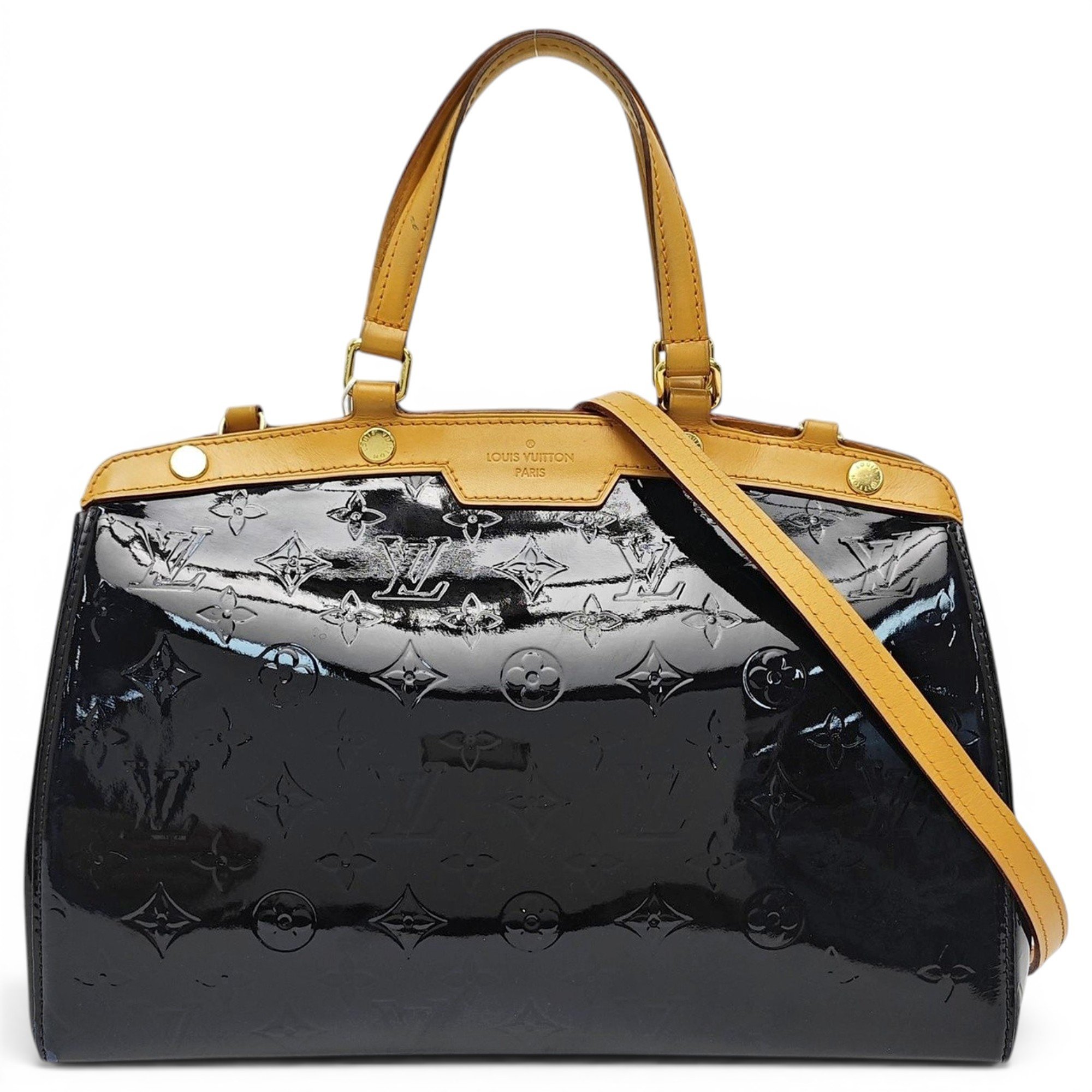 Patent leather handbag
