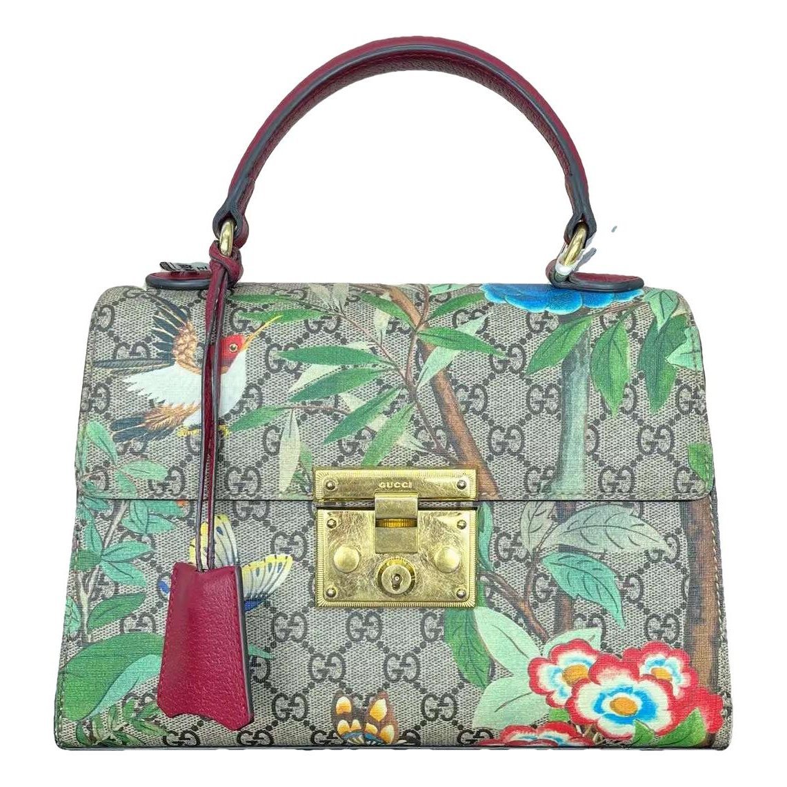 Padlock leather handbag