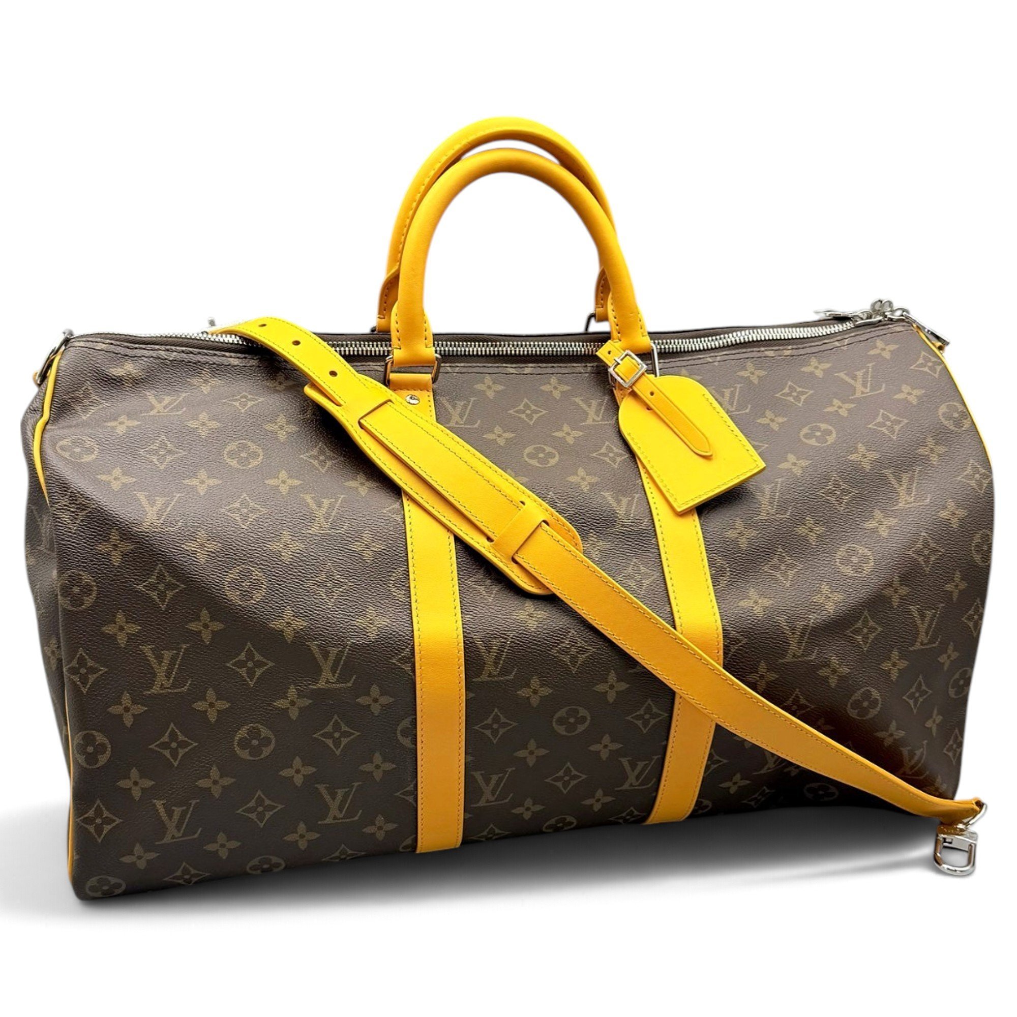 Keepall leather travel bag
