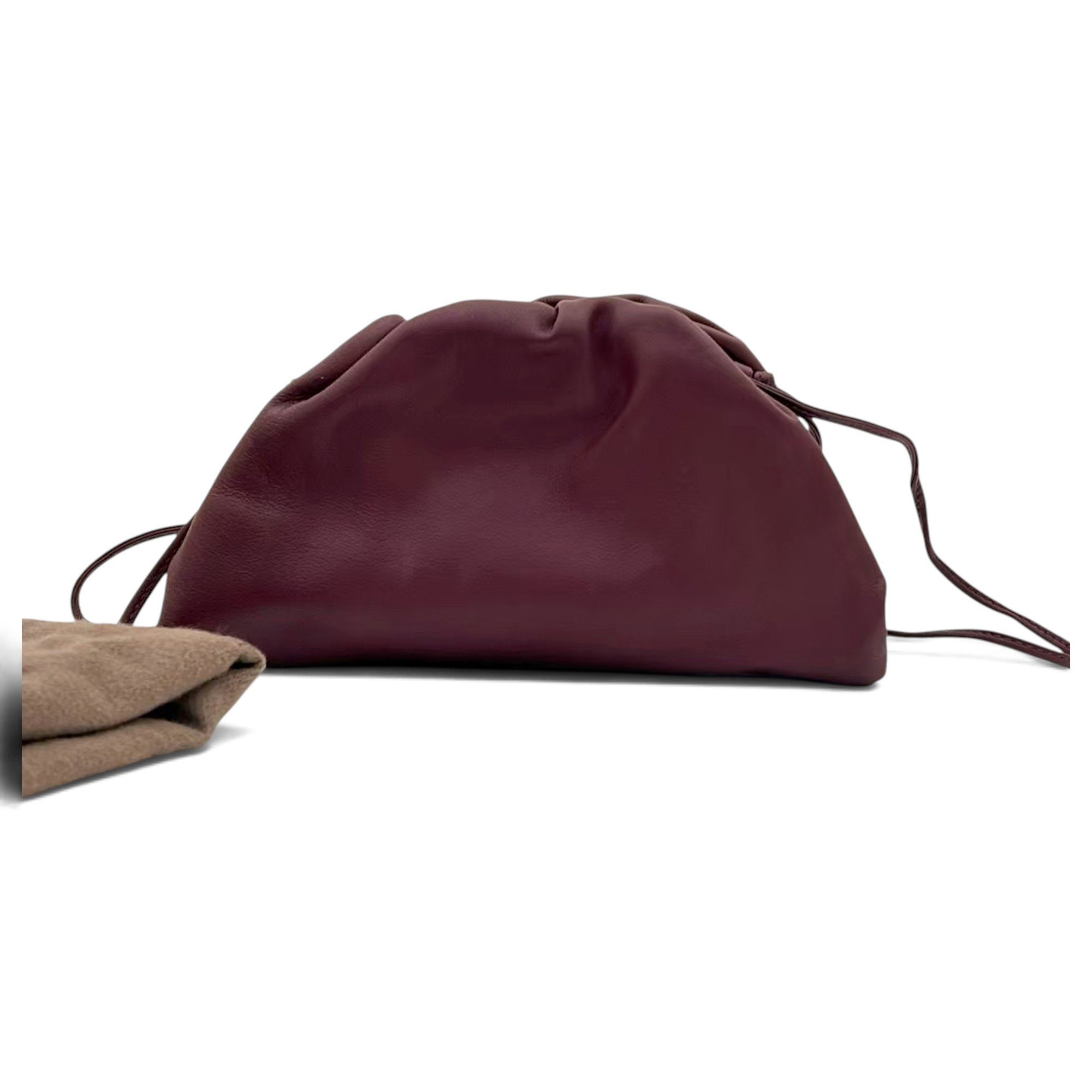 Pouch leather handbag