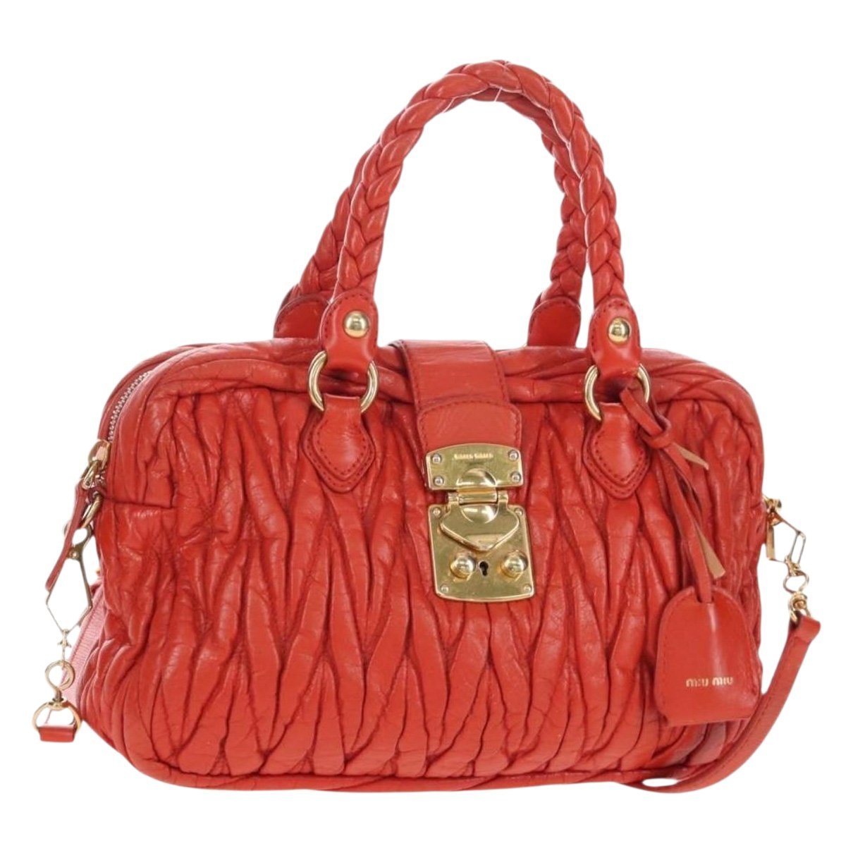 Coffer leather handbag