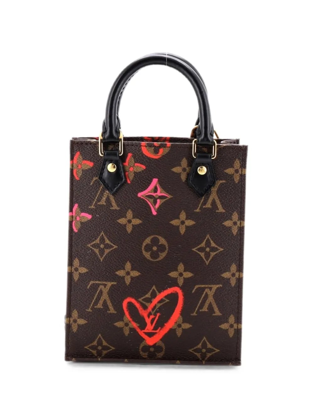 Petit Sac Plat Bag Limited Edition Fall in Love Monogram Canvas tote bag