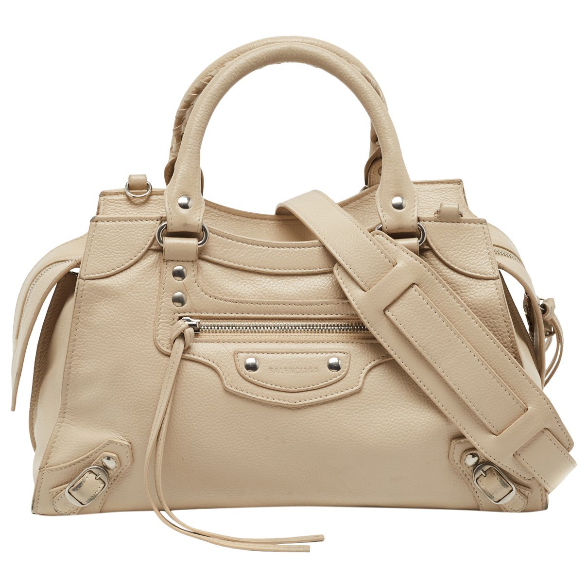 City leather tote