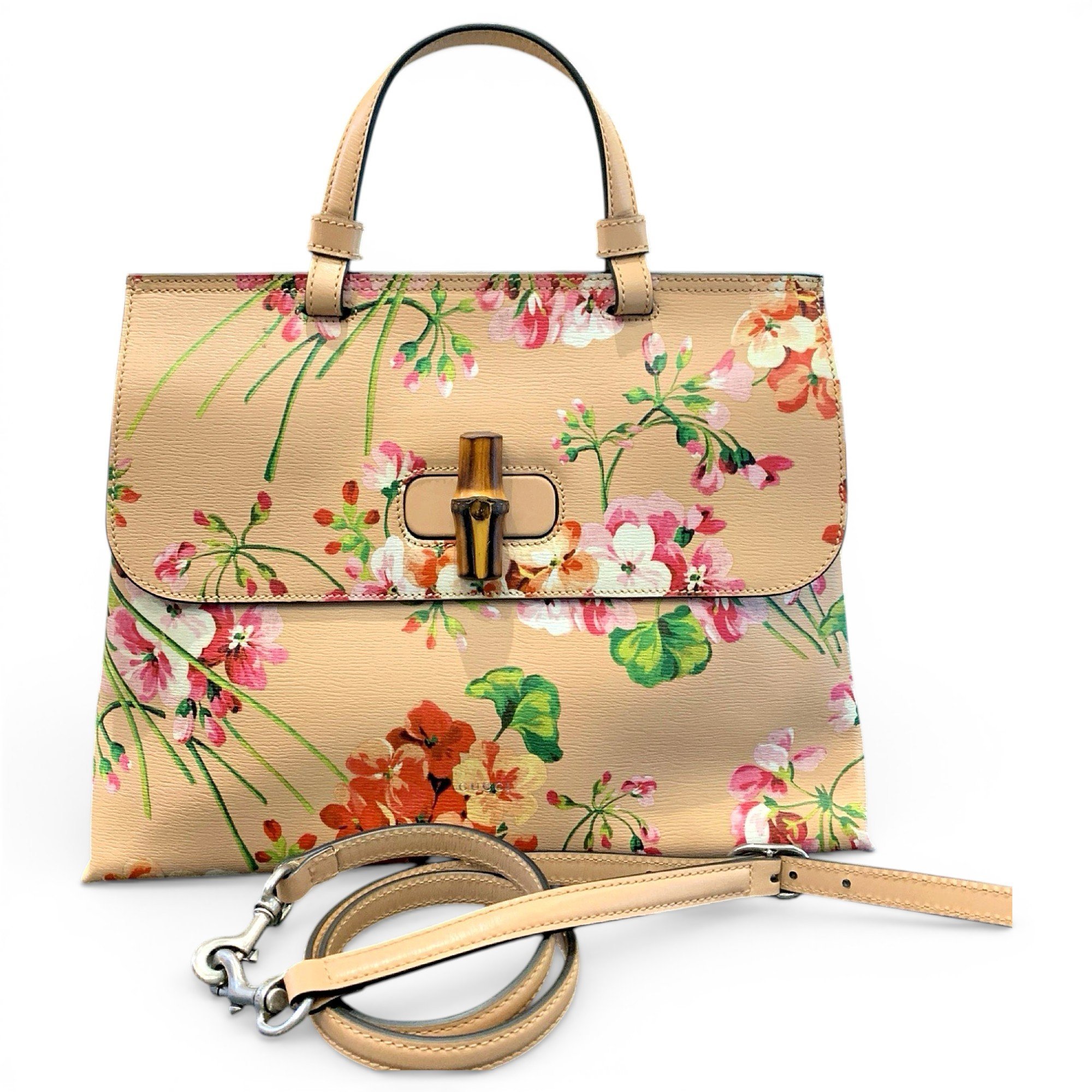 Bamboo leather handbag