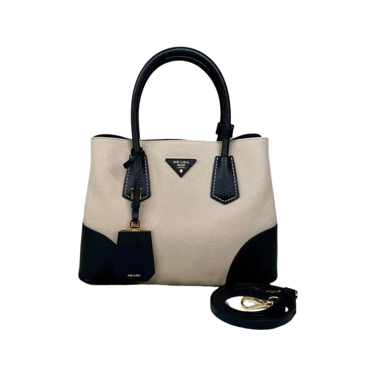 Double cloth handbag
