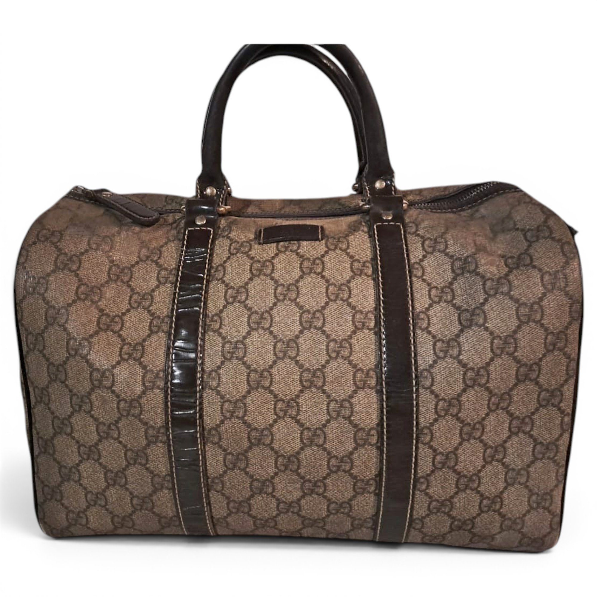 Boston leather bowling bag