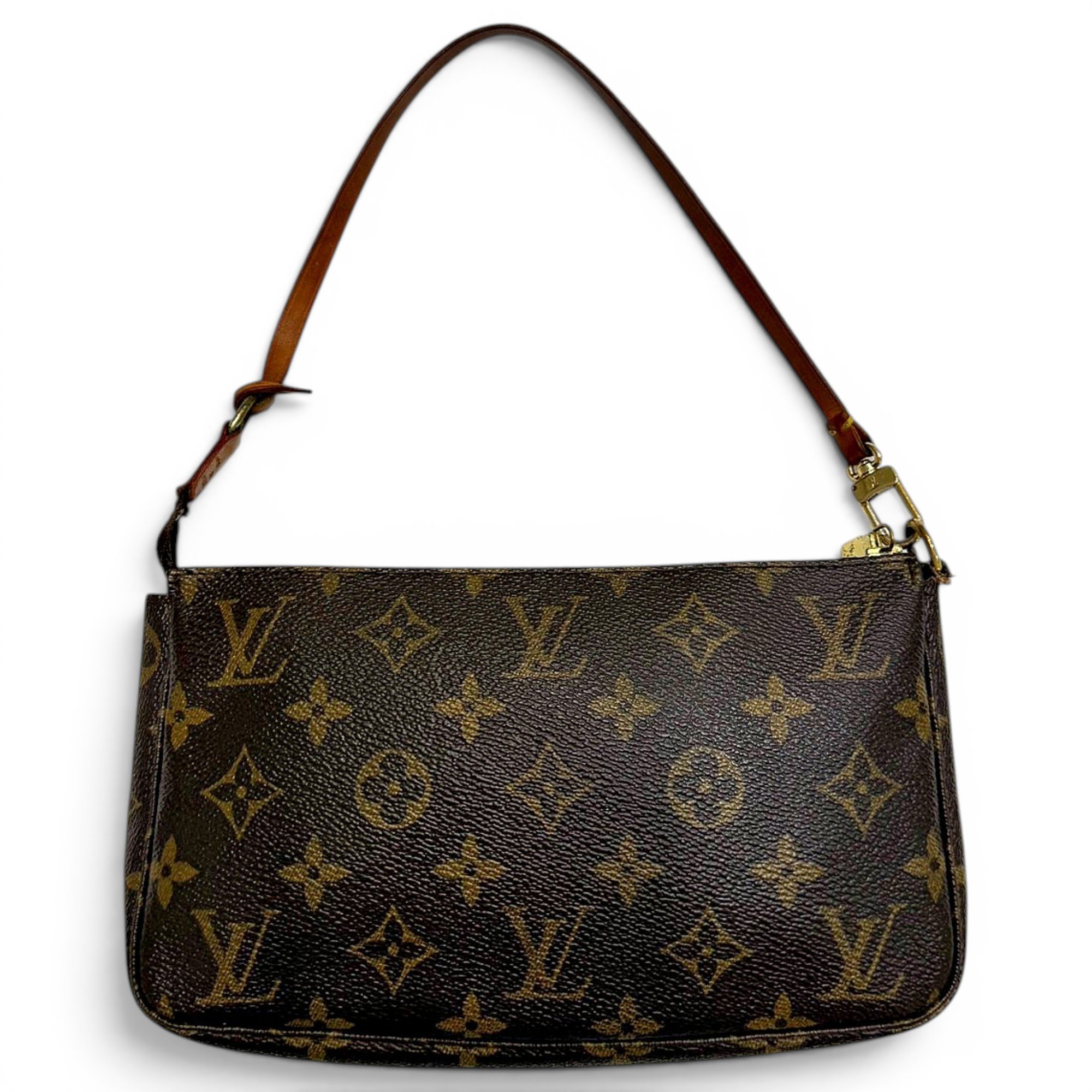 Leather clutch bag