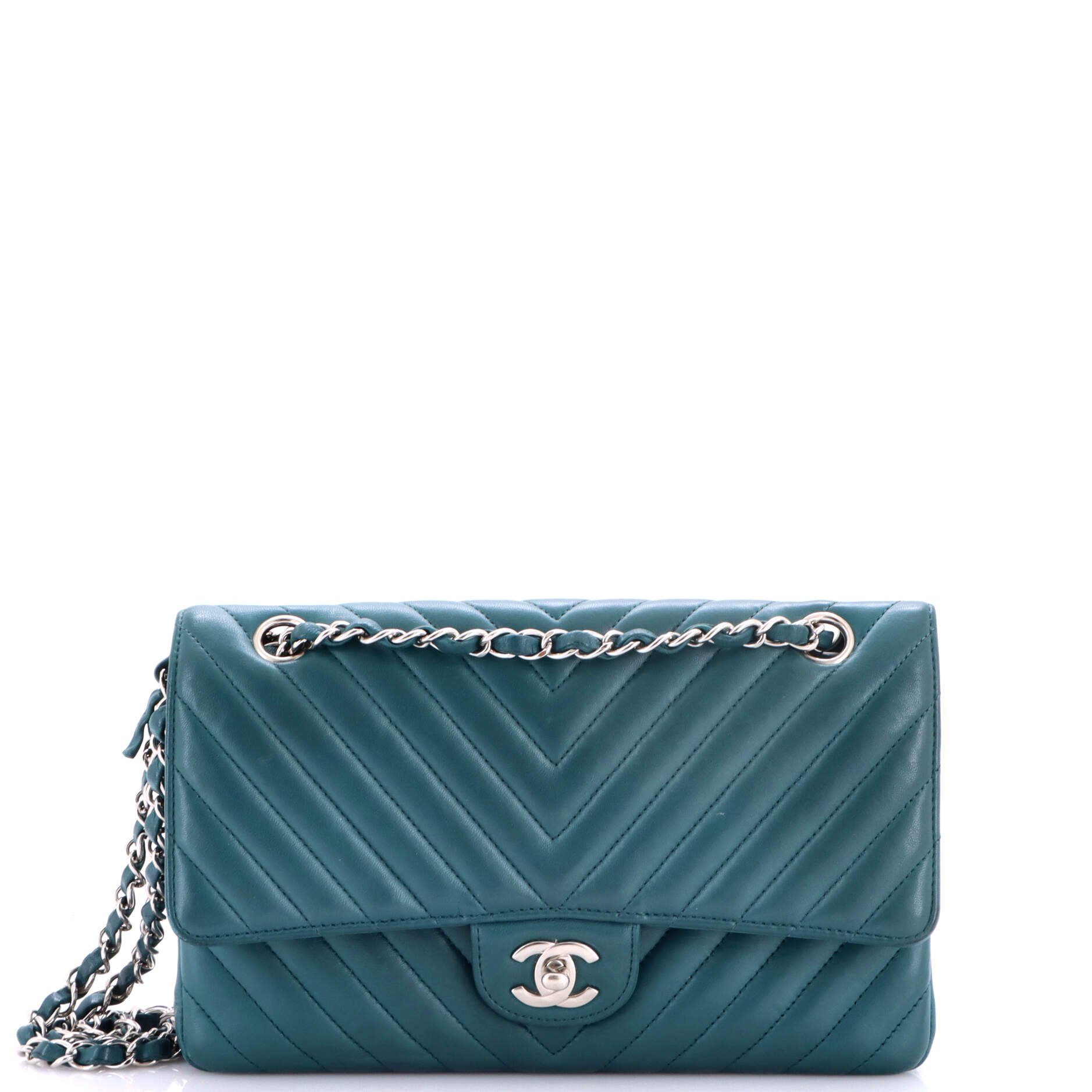 Classic Double Flap Bag Chevron Lambskin Medium
