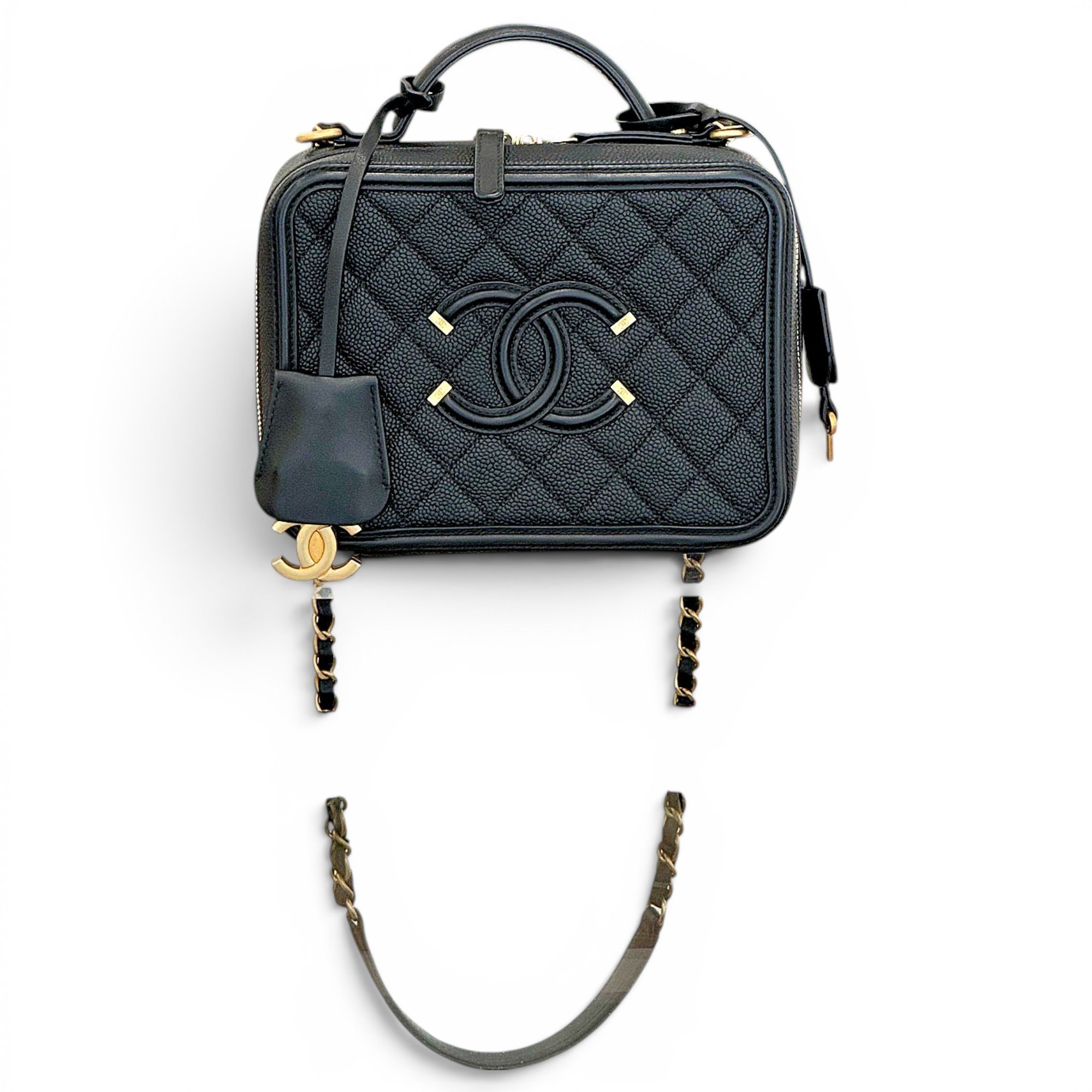 Trendy CC Vanity leather handbag