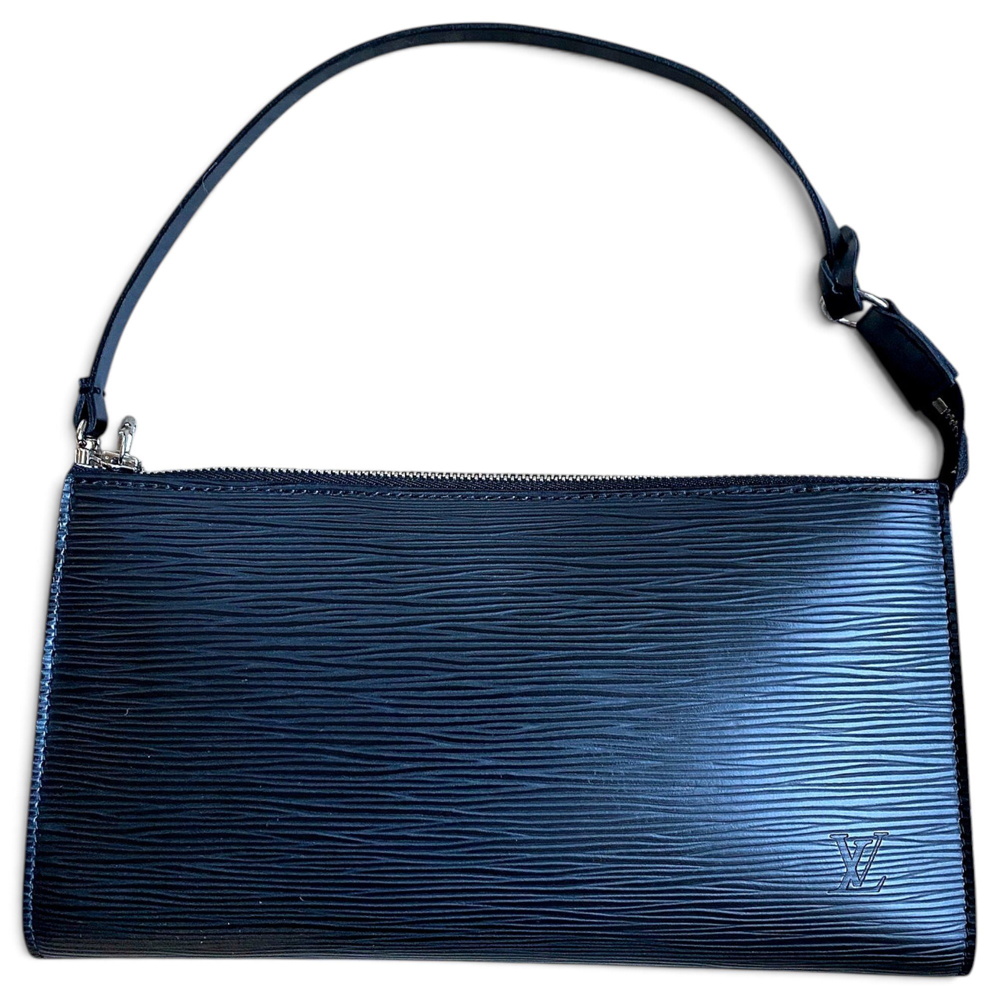Leather clutch bag