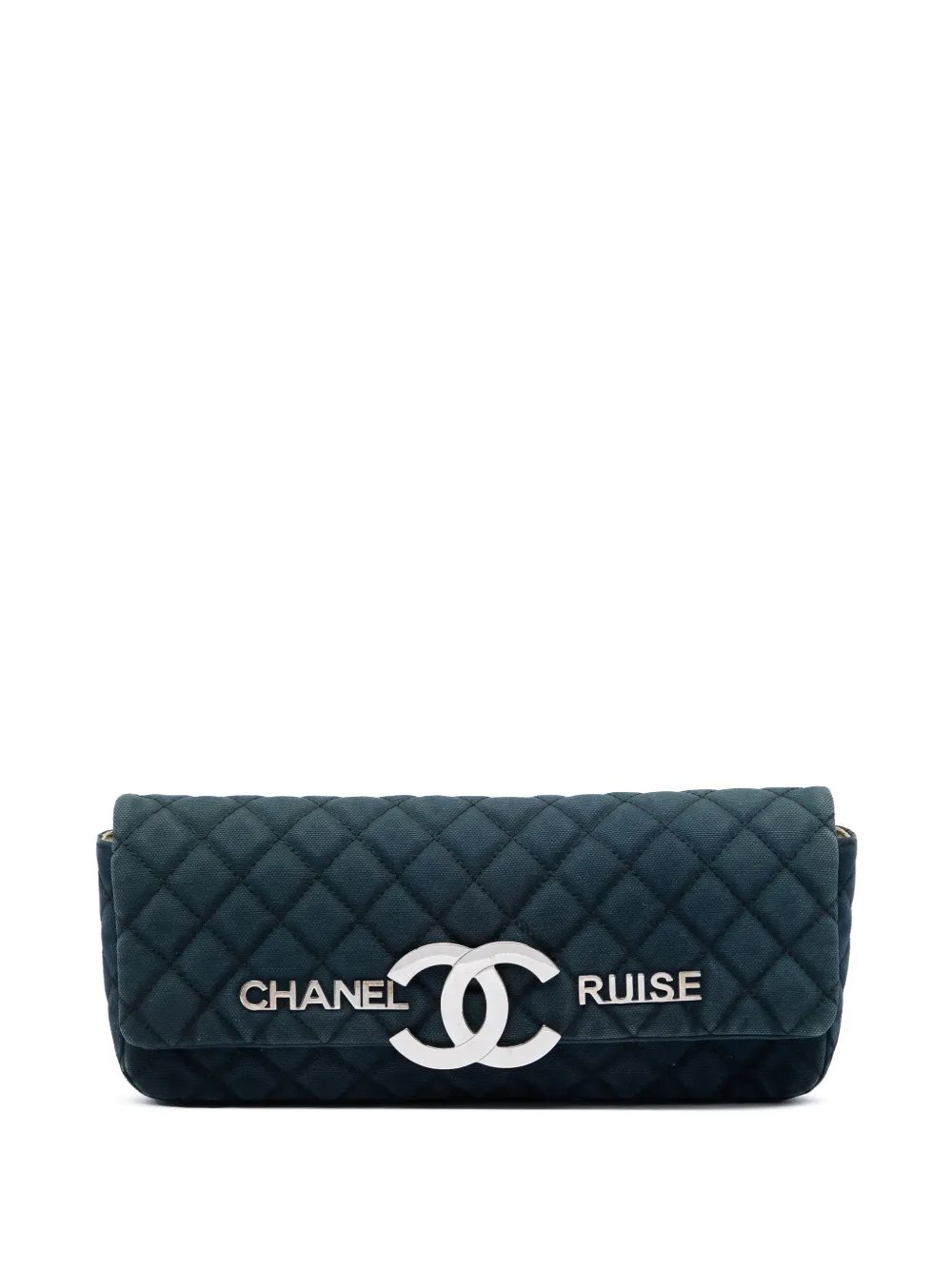 2008-2009 Quilted Canvas CC Cruise East West Flap clutch bag