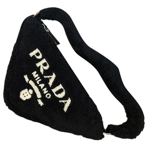 Triangle faux fur handbag