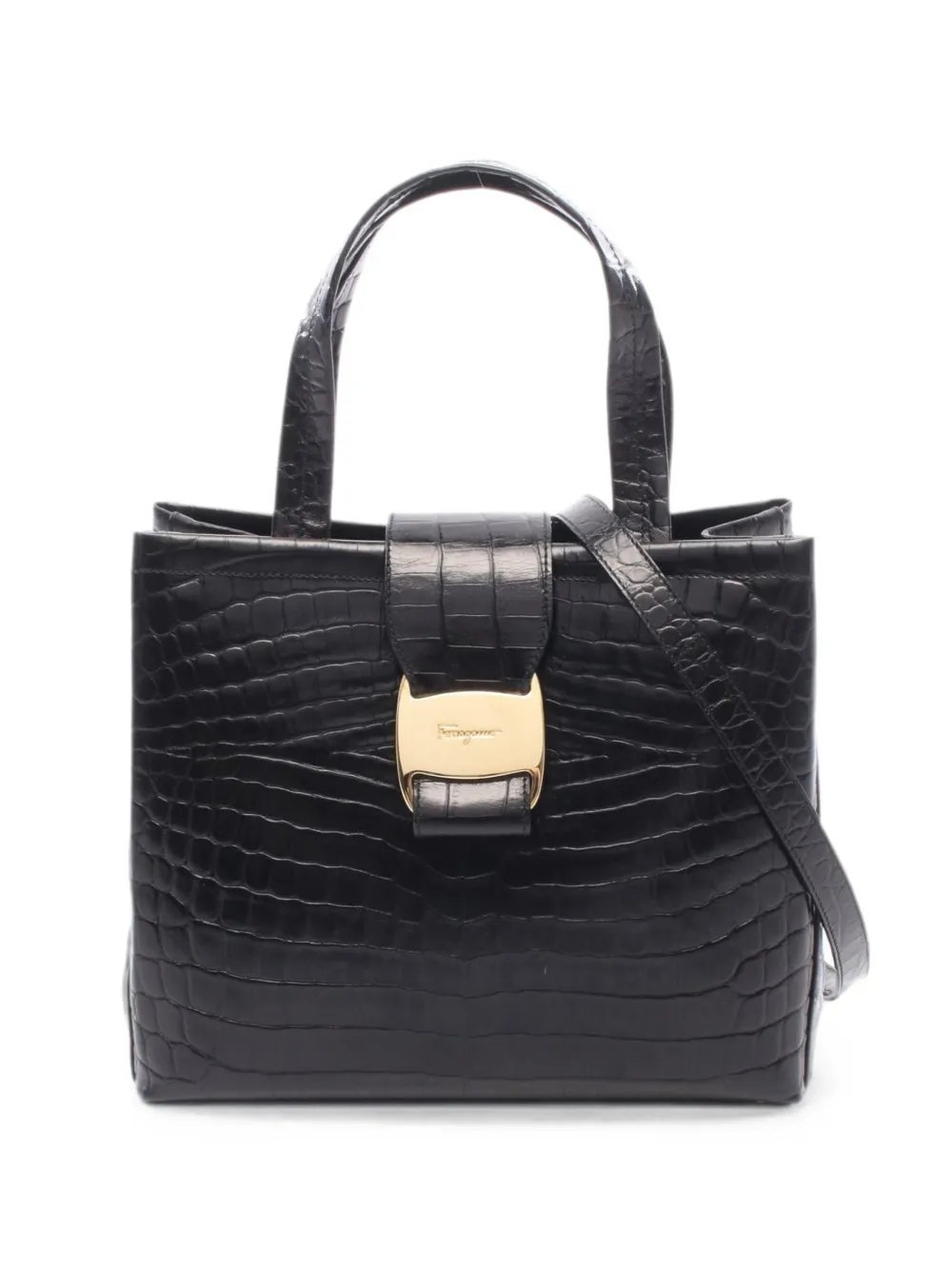 2010s Vala croc-embossed handbag