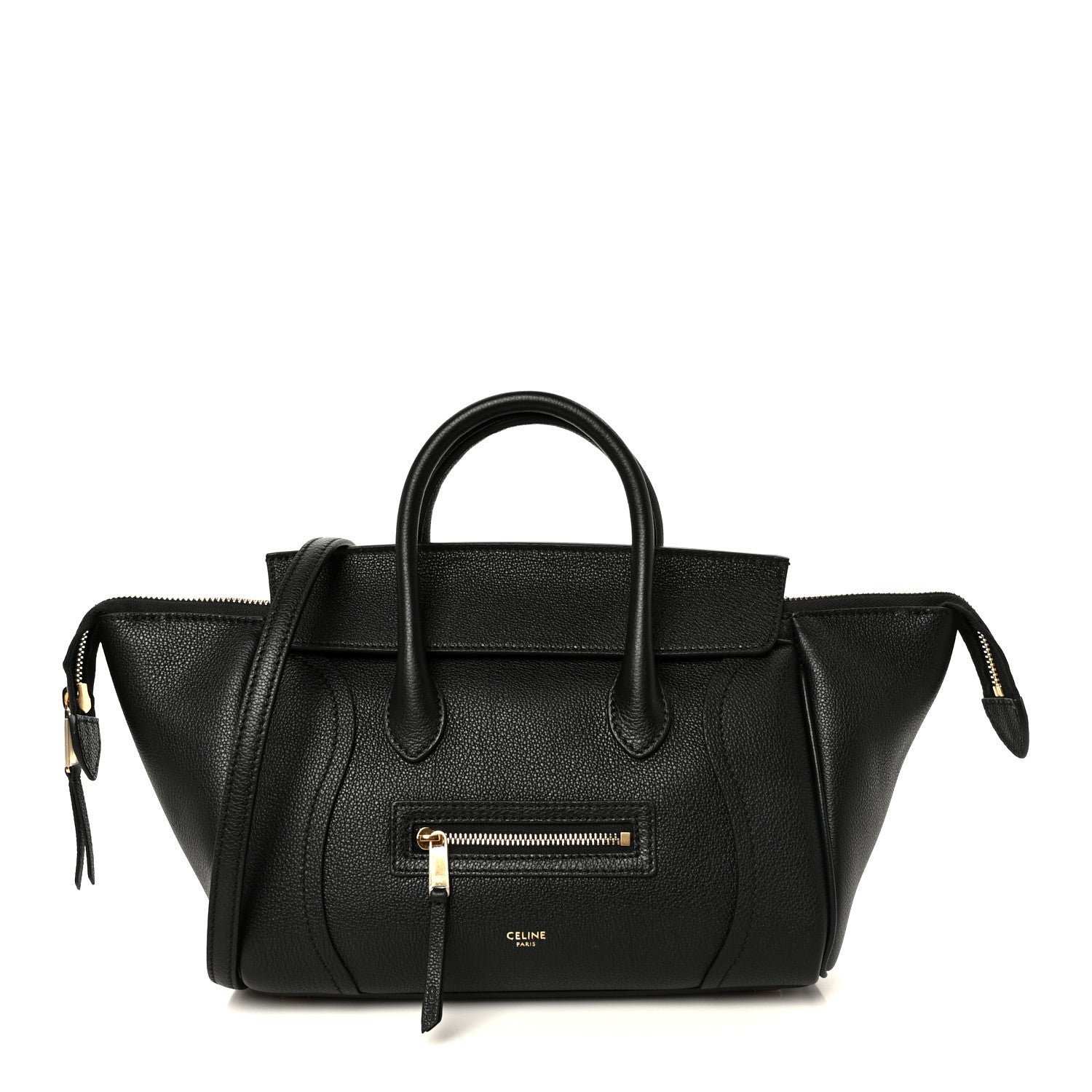 Celine Grained Calfskin Little New Luggage Black