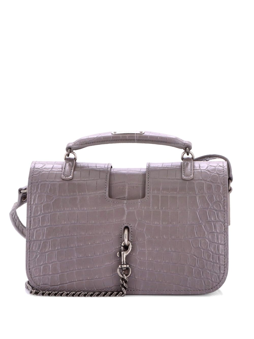 Charlotte Messenger Bag Crocodile Embossed Leather Medium crossbody bag