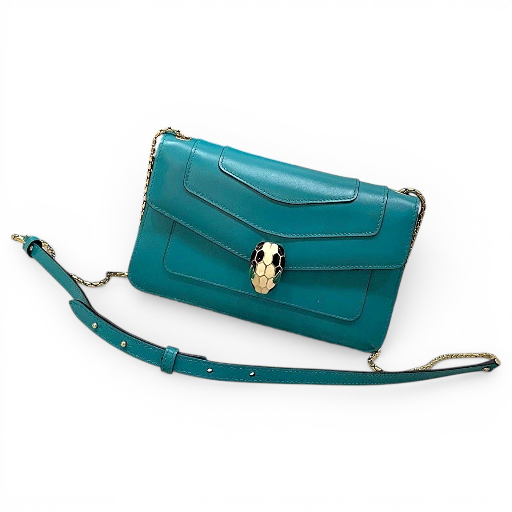 Serpenti leather handbag