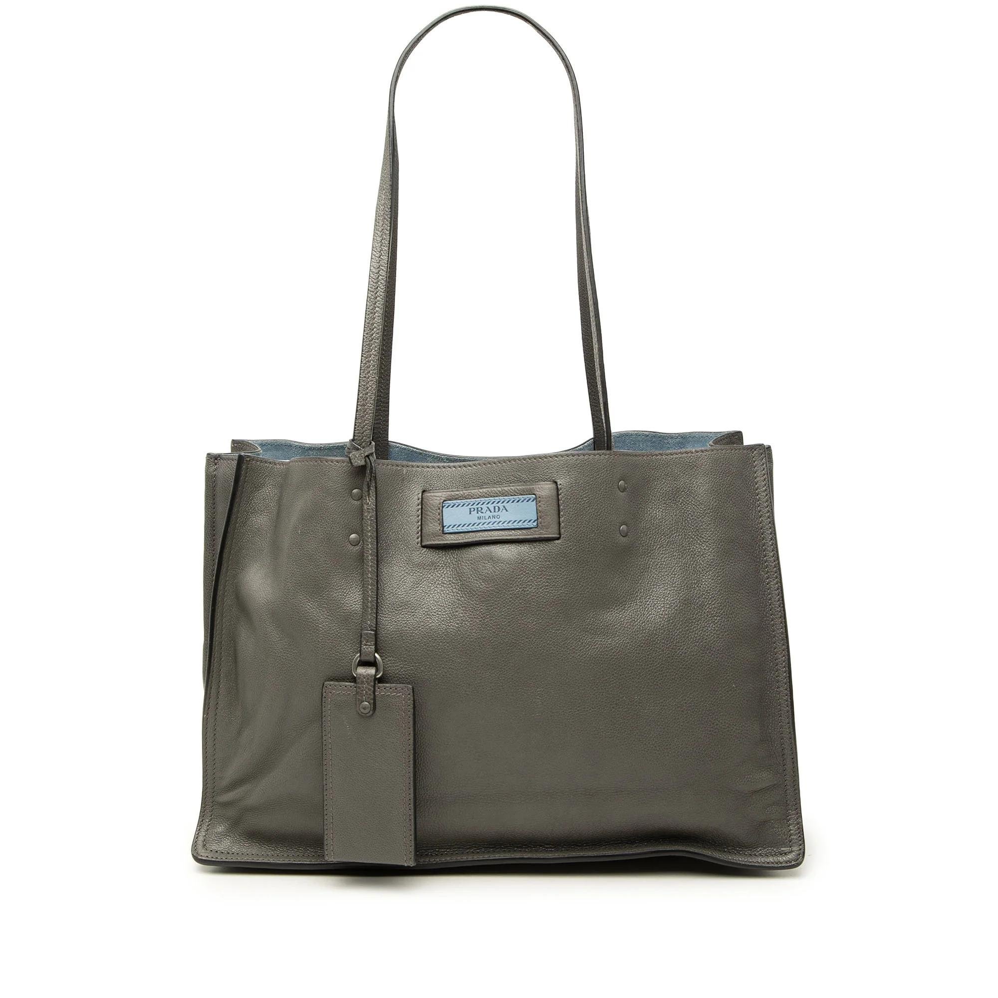Etiquette leather tote
