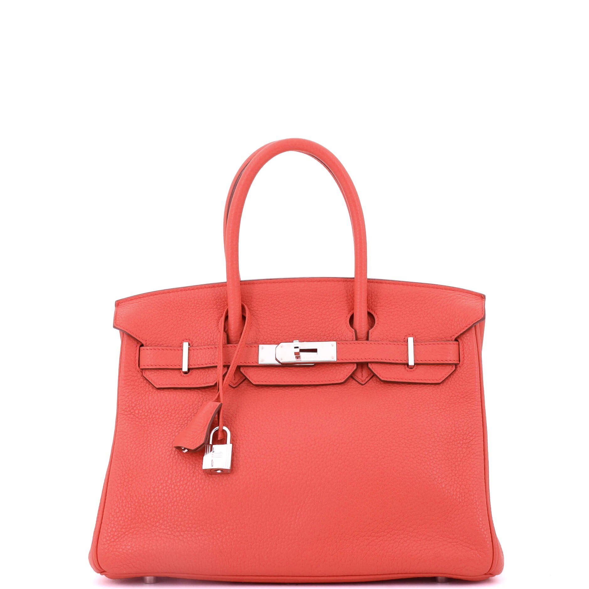 Hermes Birkin Handbag Bougainvillier Clemence with Palladium Hardware 30